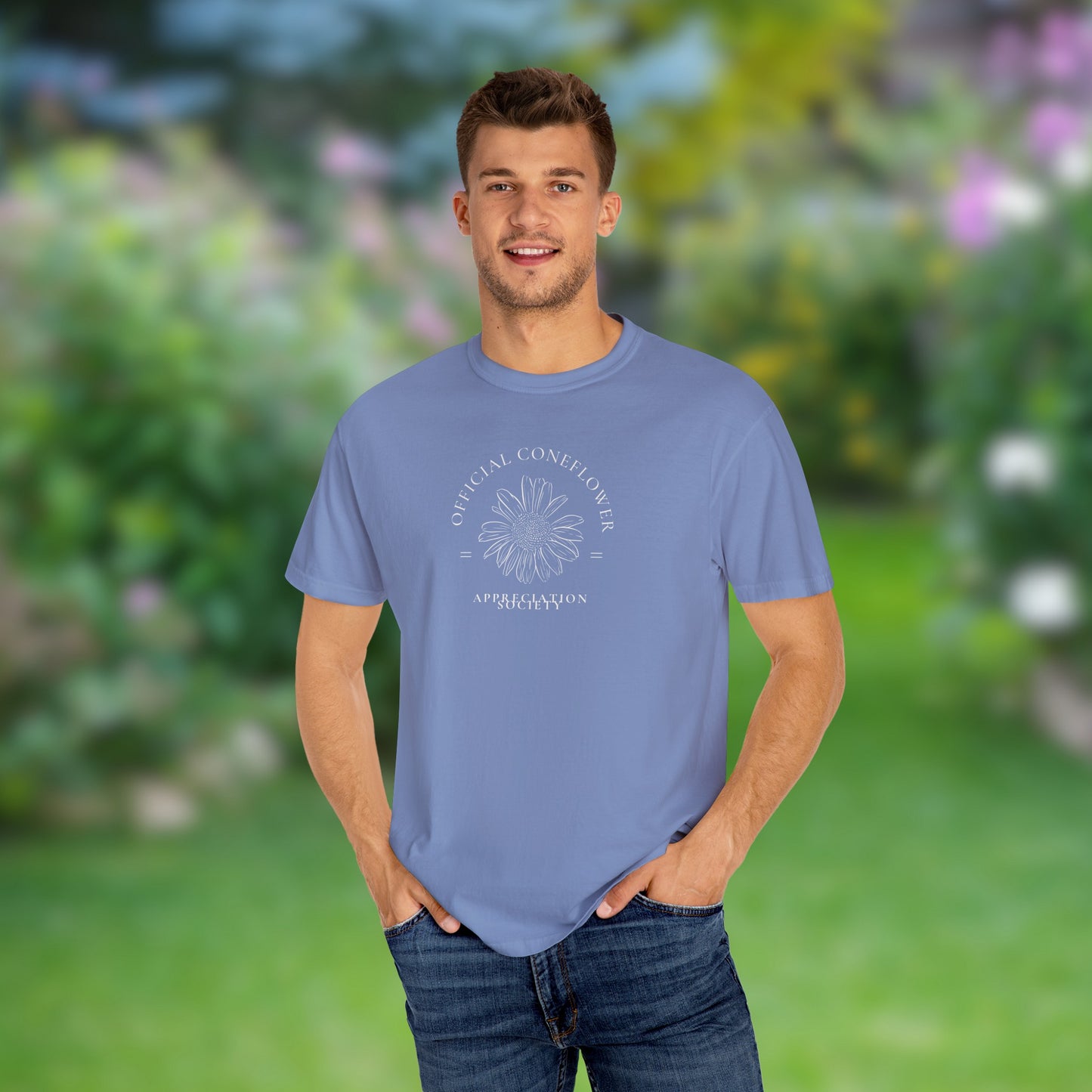 Official Coneflower Appreciation Society Unisex Garment-Dyed T-shirt