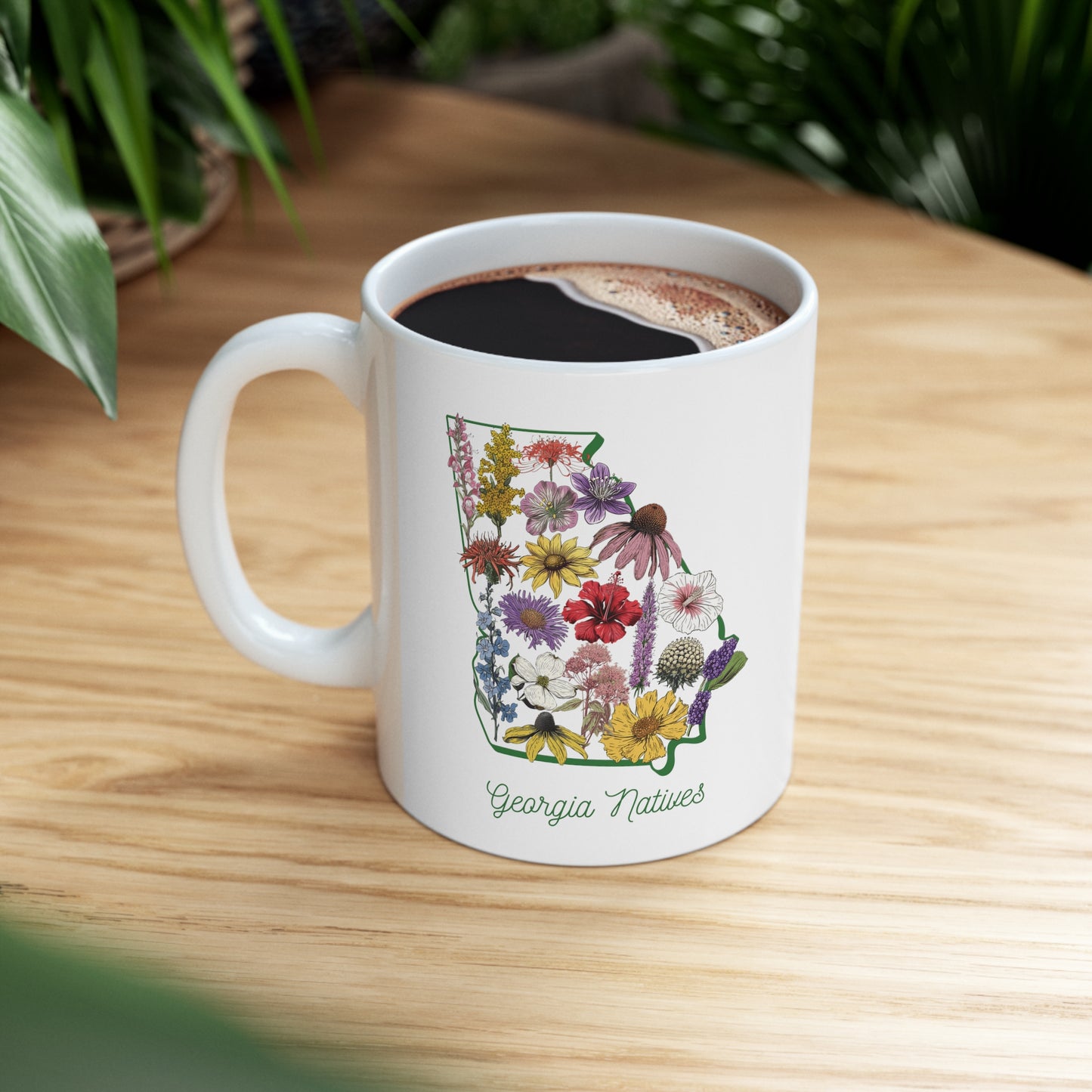 Georgia Native Flowers Ceramic Mug