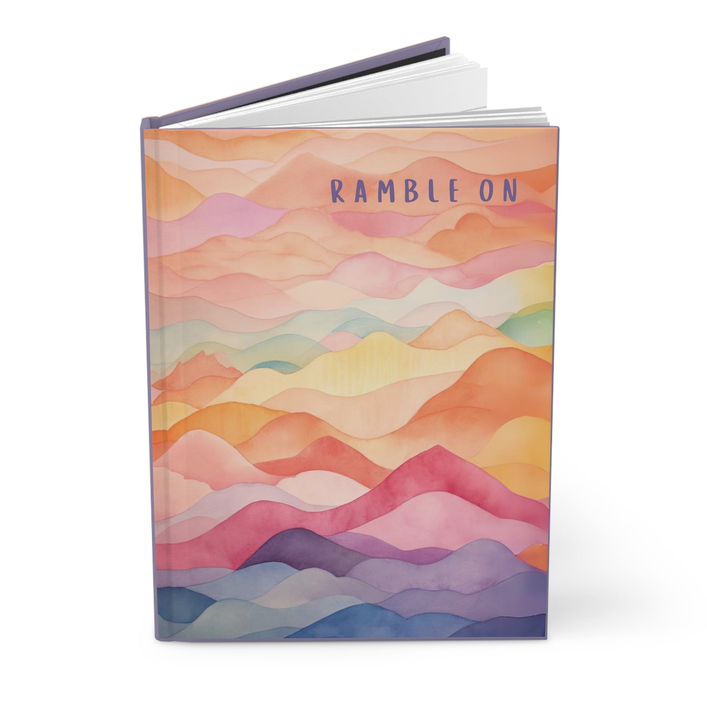 Ramble On Watercolor Mountains Hardcover Journal