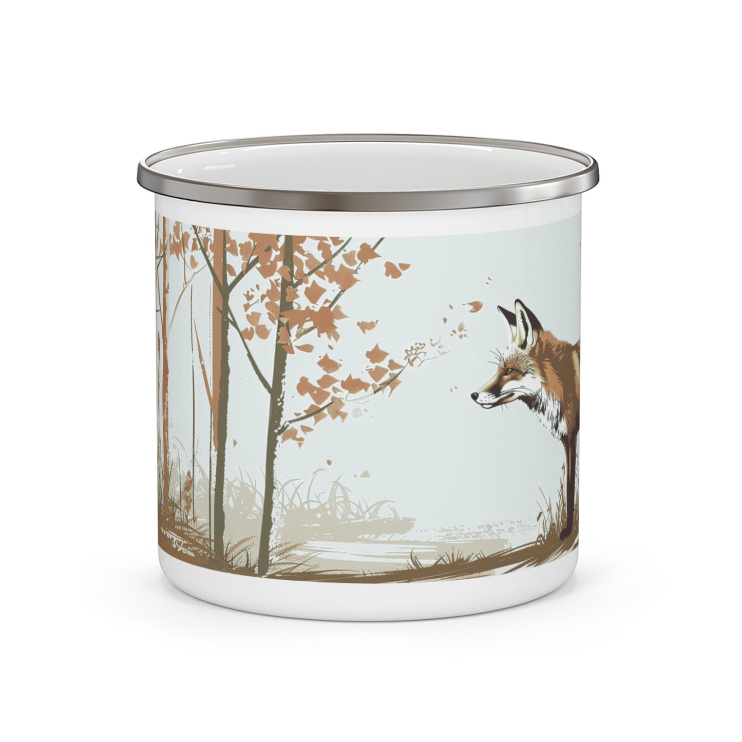 Vintage Vibes Fox Enamel Camping Mug