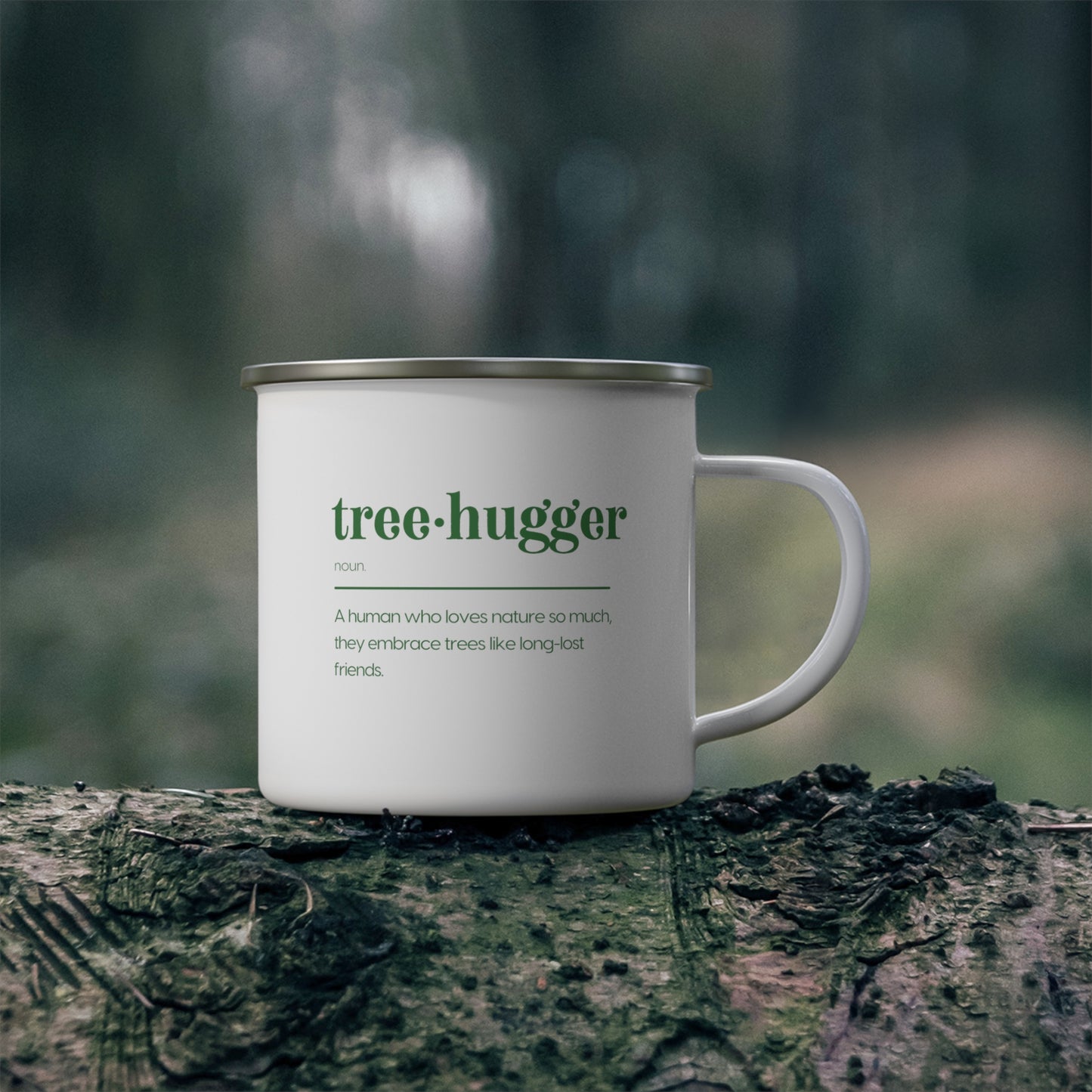 Tree Hugger Definition Enamel Camping Mug