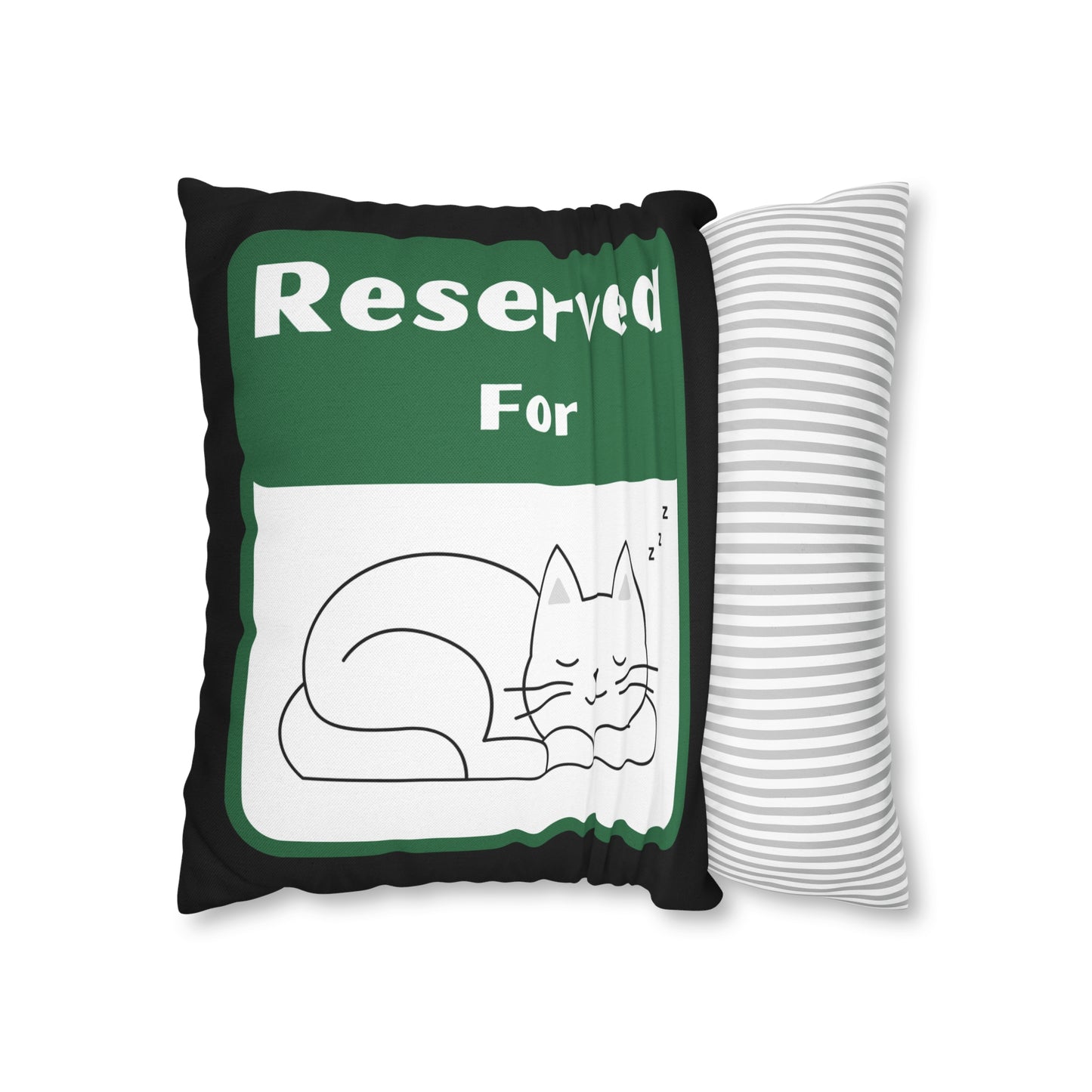 Reserved for Napping Cat Spun Polyester Square Pillow Case