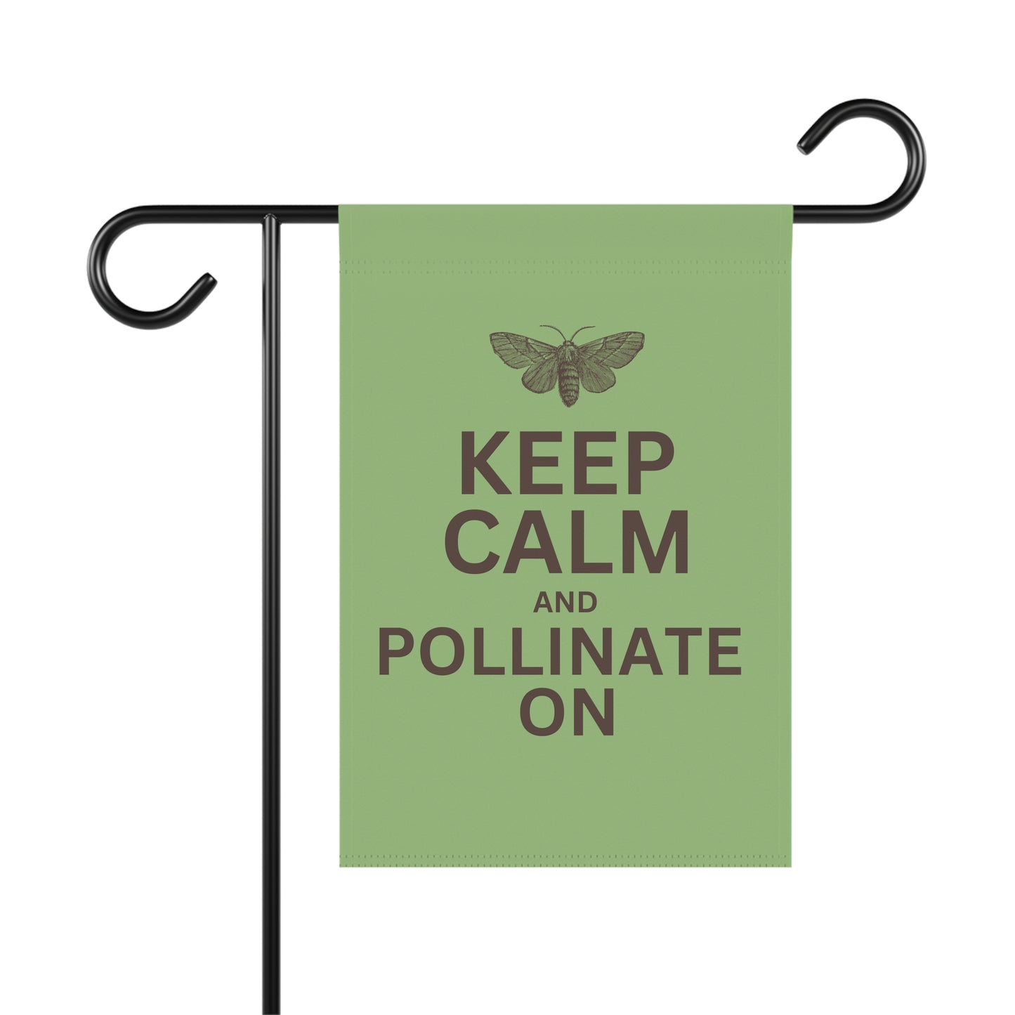 Keep Calm and Pollinate on Moth Garden & House Banner