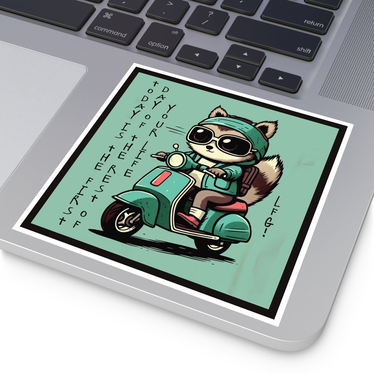 LFG! Raccoon Square Stickers, Indoor\Outdoor