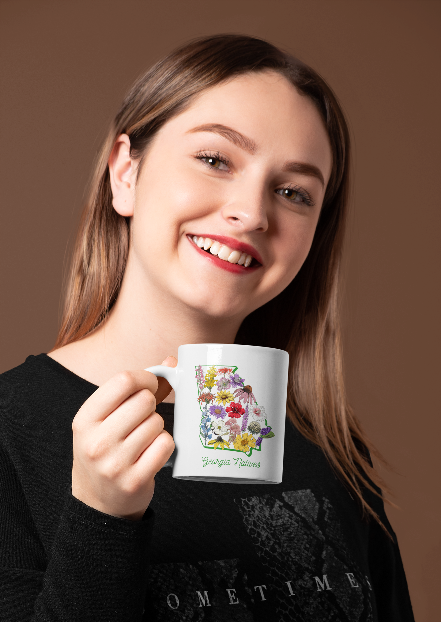 Georgia Native Flowers Ceramic Mug