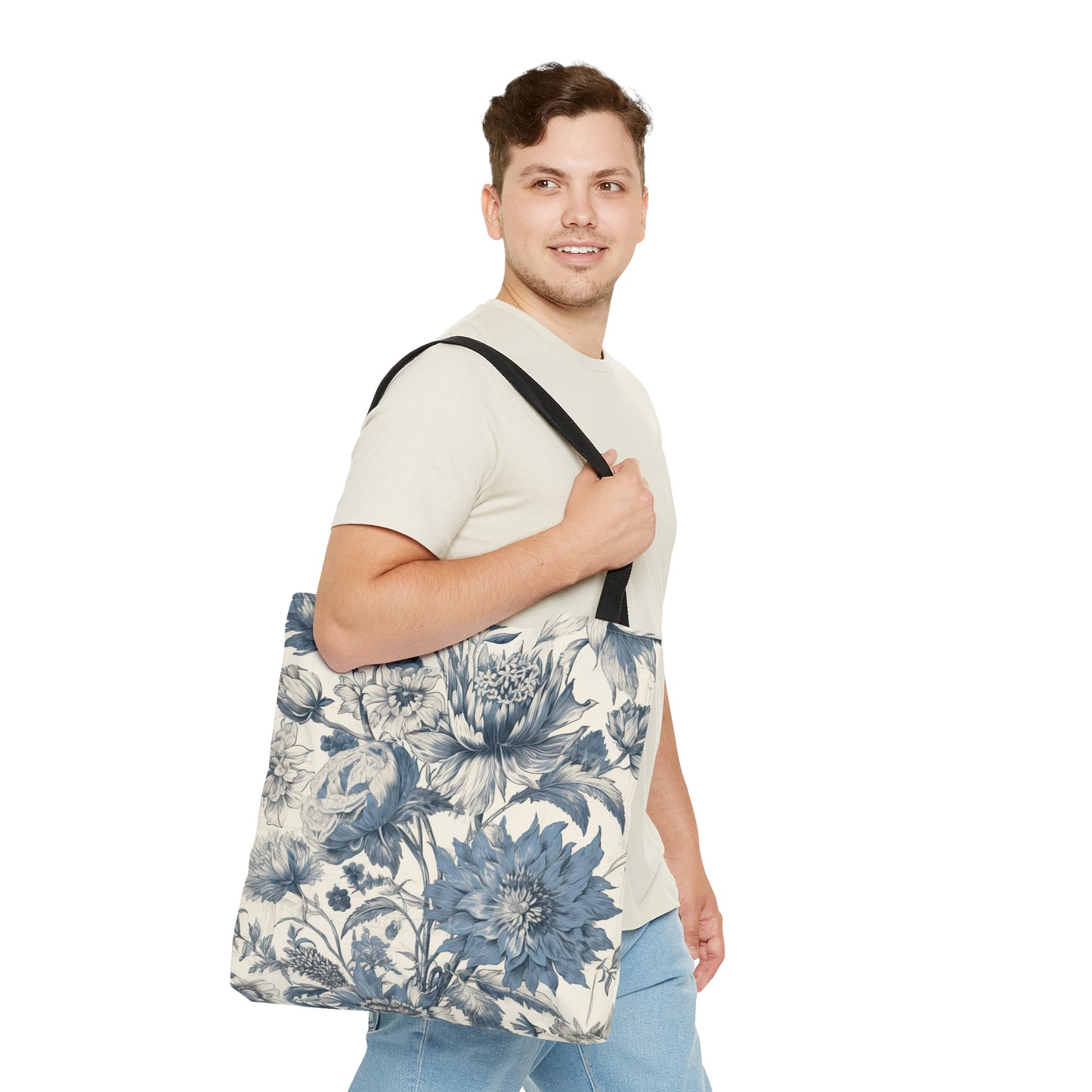 Cornflower Toile Tote Bag