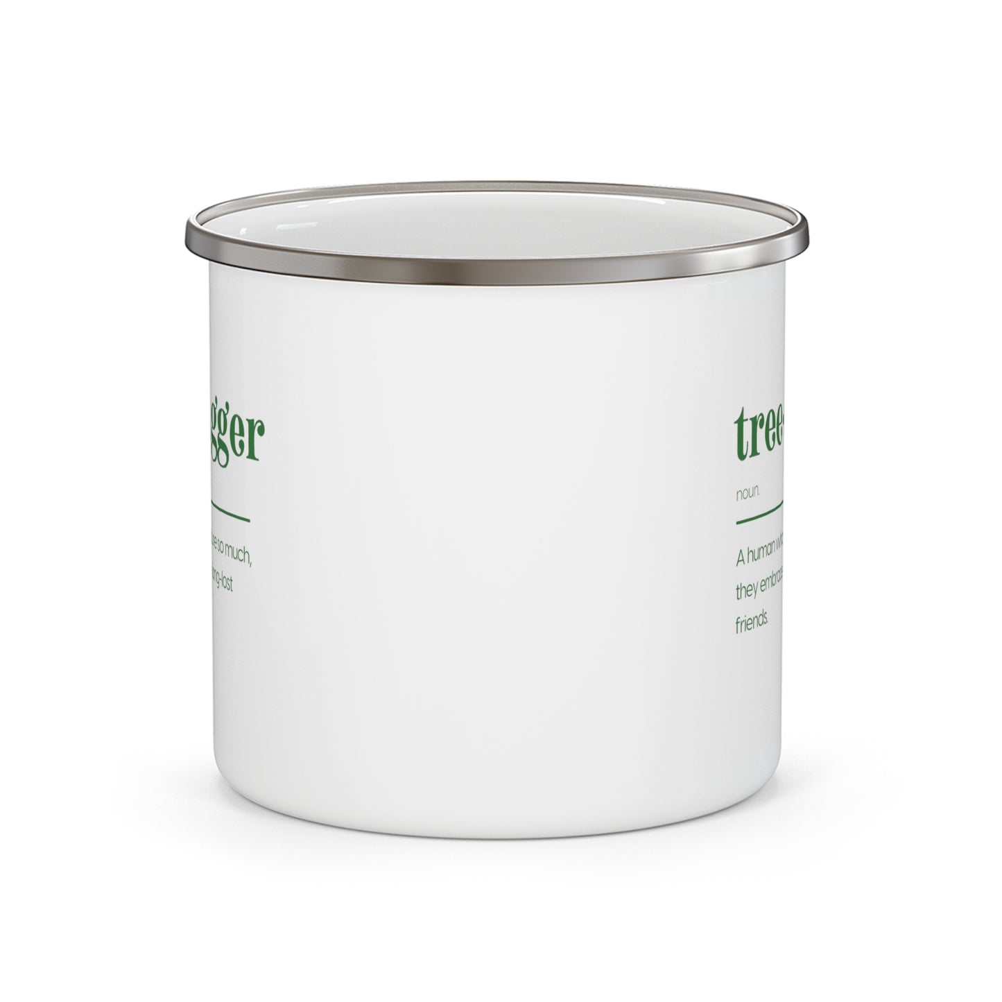 Tree Hugger Definition Enamel Camping Mug