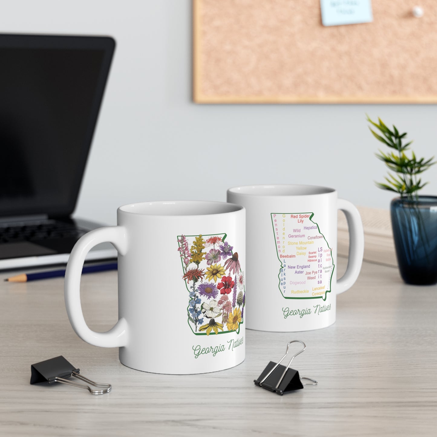 Georgia Native Flowers Ceramic Mug