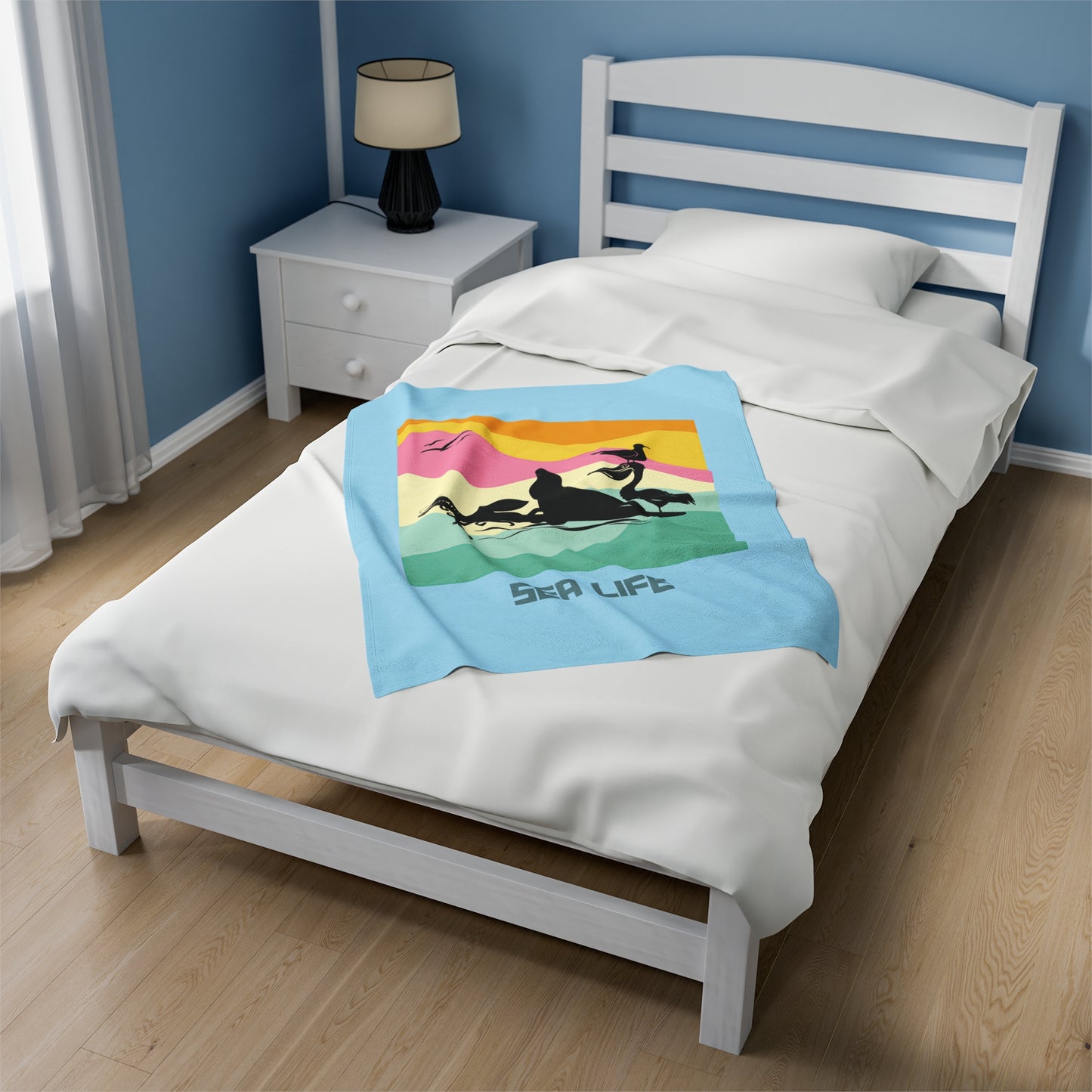 Sea Life Velveteen Plush Blanket