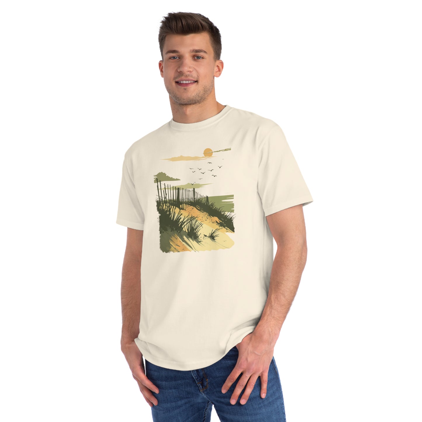 Vintage Beach Dunes Organic Unisex Classic T-Shirt