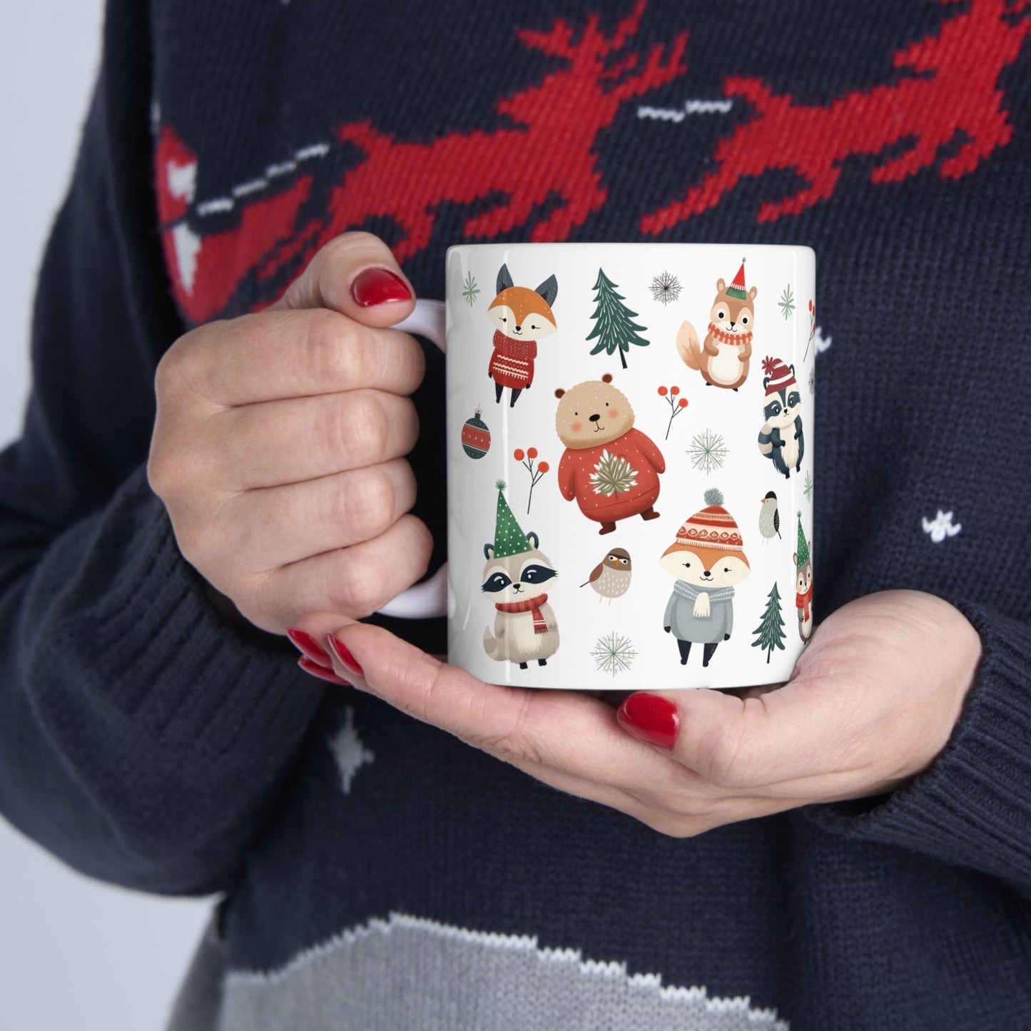 Cozy Woodland Friends Ceramic Mug 11oz