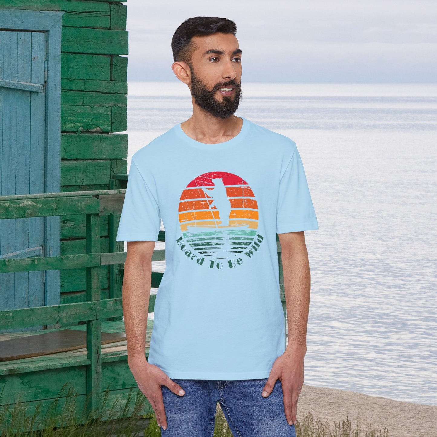 Board to Be Wild Eco-Friendly Paddleboard Bear Unisex District® Re-Tee®