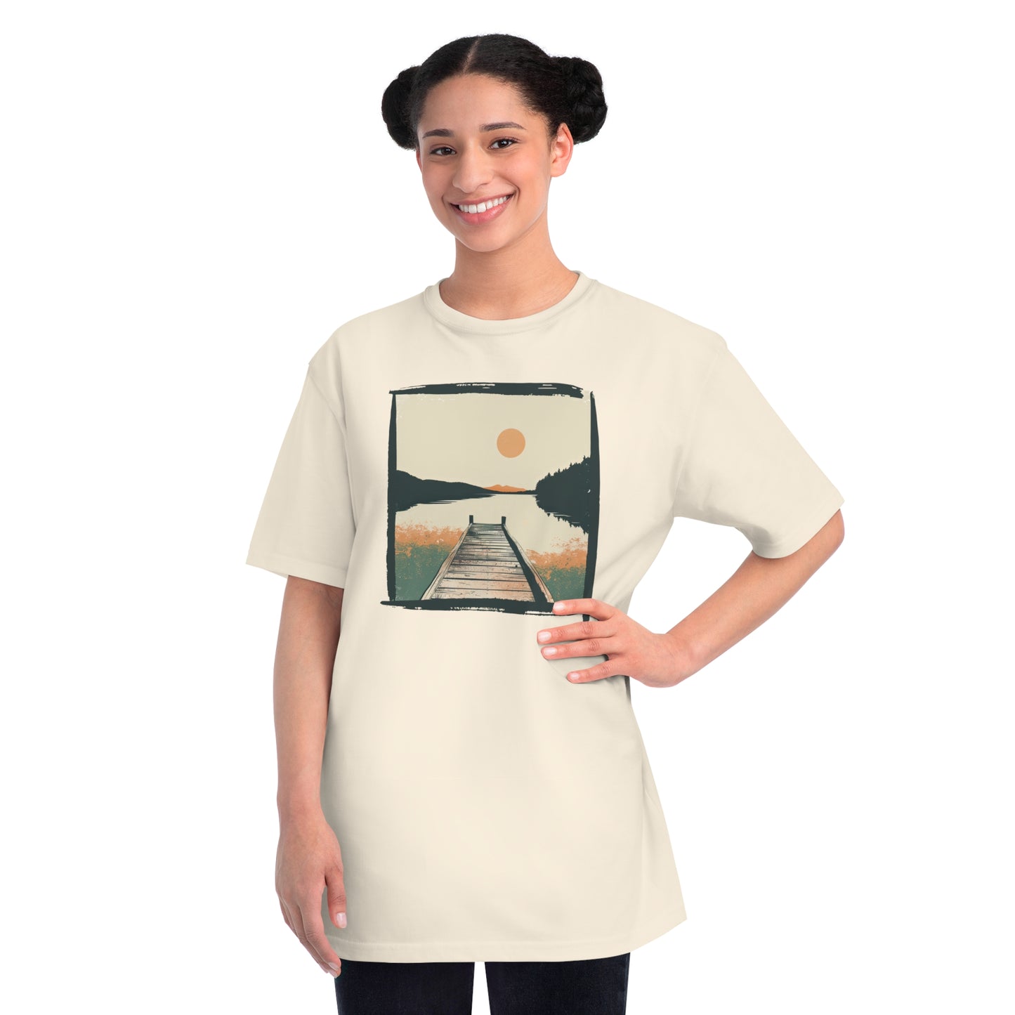 Summer Sunset Lake Organic Unisex Classic T-Shirt