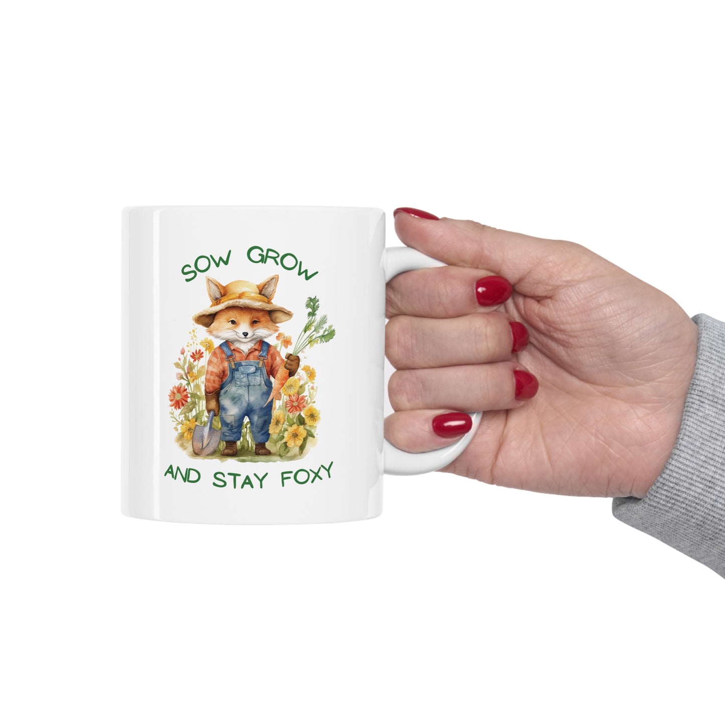 Sow, Grow and Stay Foxy Ceramic Mug