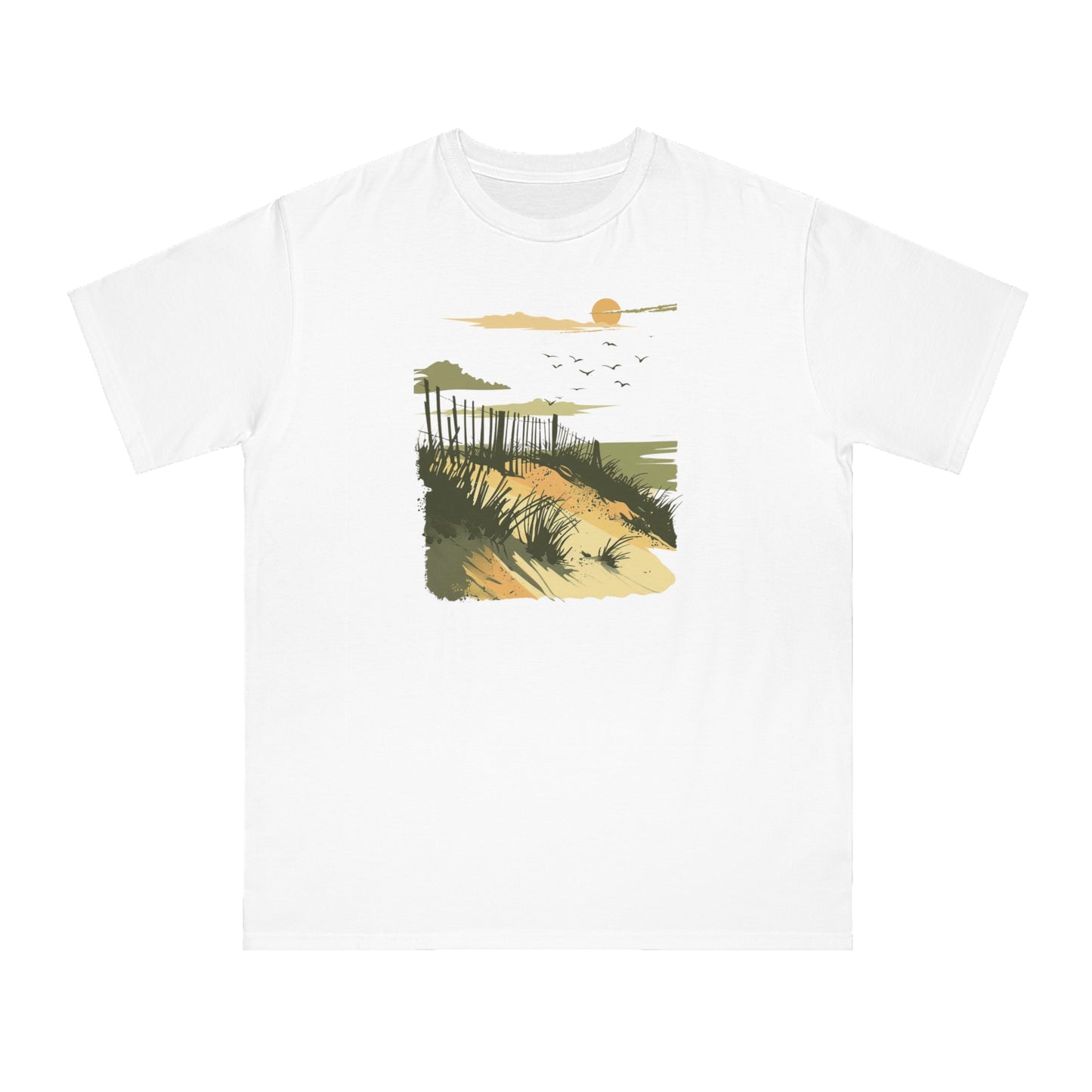 Vintage Beach Dunes Organic Unisex Classic T-Shirt