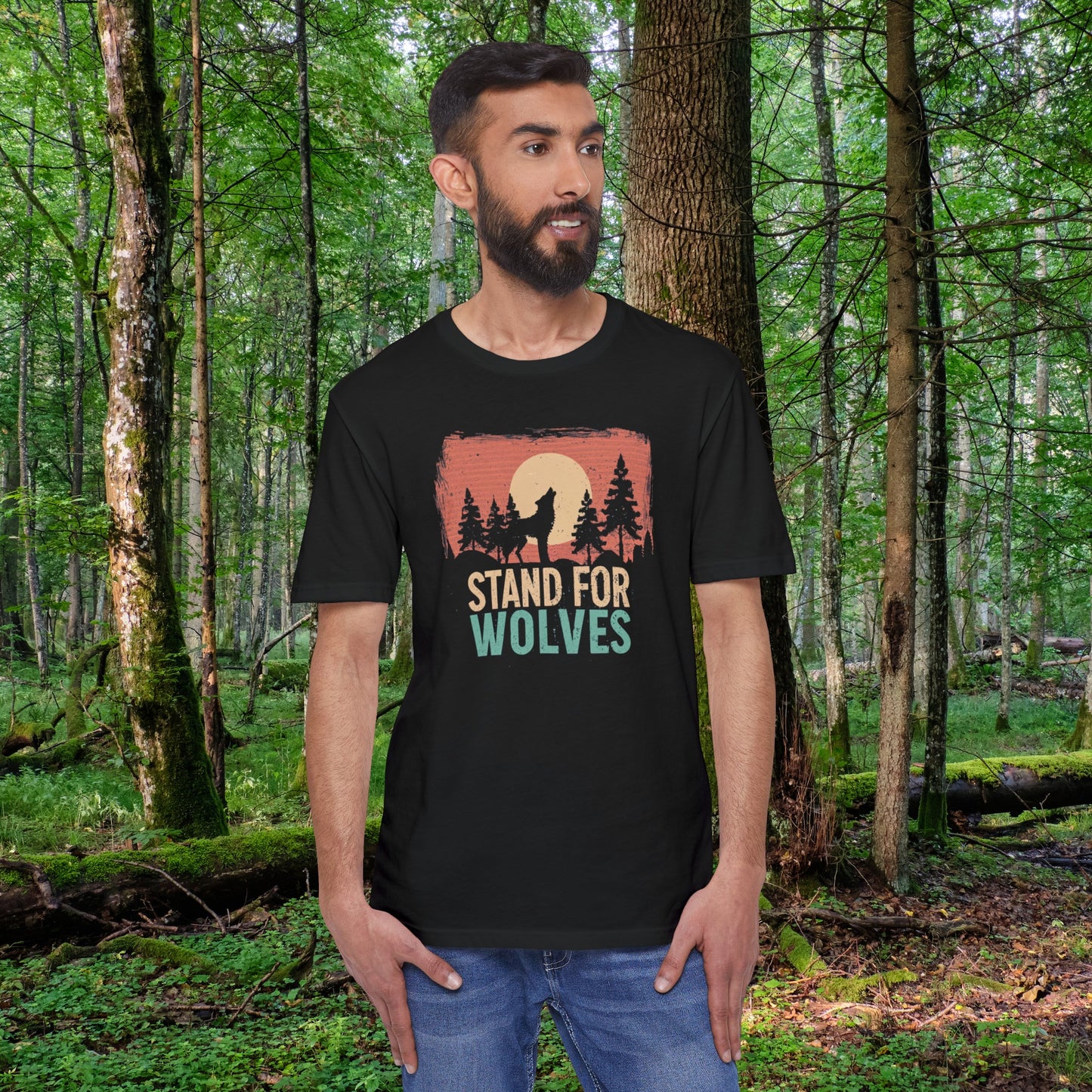 Stand For Wolves Eco-Friendly Unisex District® Re-Tee® Shirt