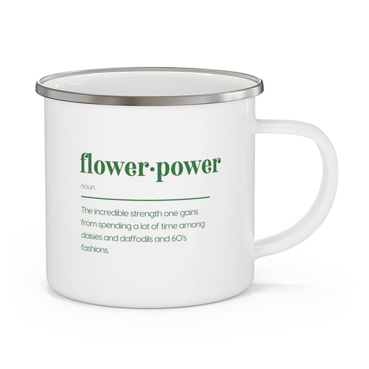 flower power Enamel Camping Mug