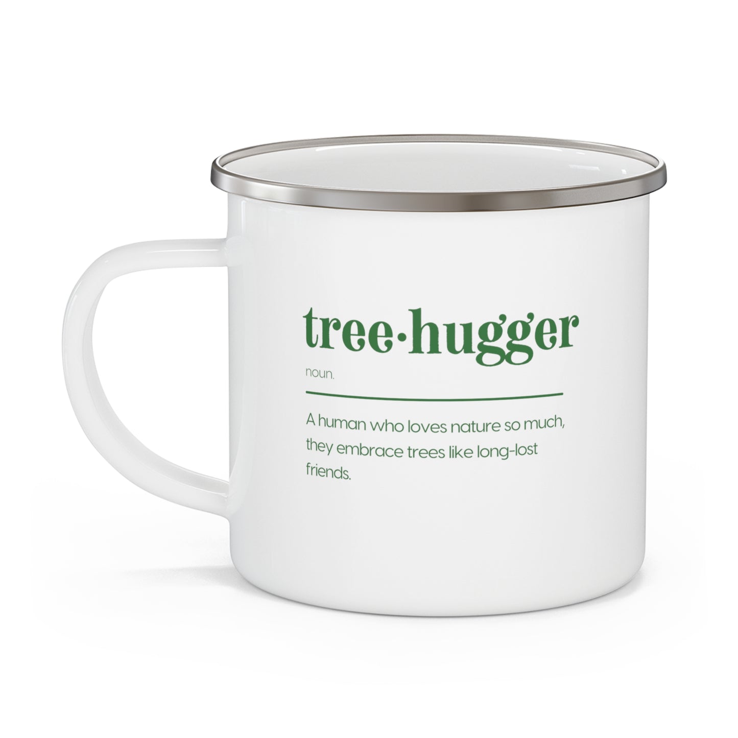 Tree Hugger Definition Enamel Camping Mug