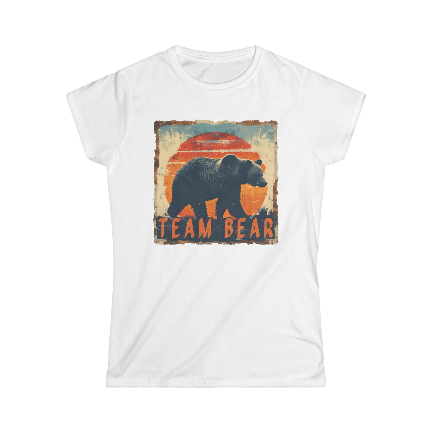 Vintage 70's Style Team Bear Women's Softstyle Tee