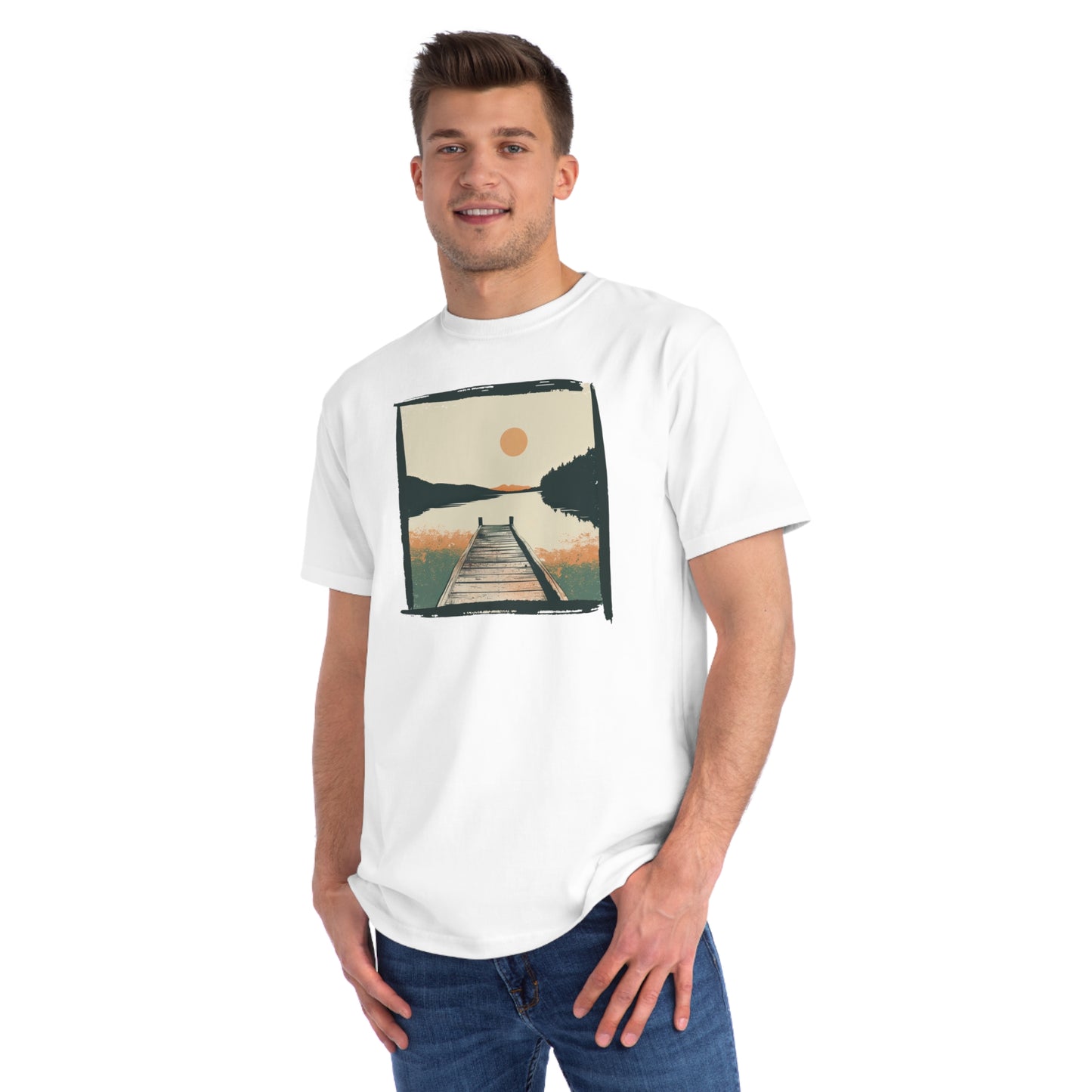 Summer Sunset Lake Organic Unisex Classic T-Shirt