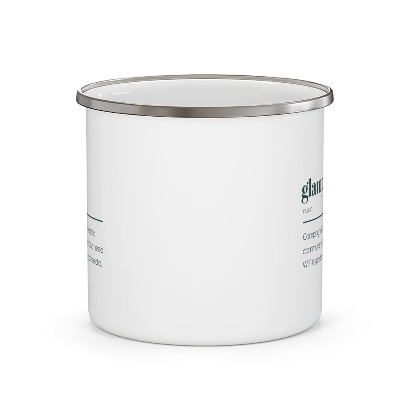 glamping definition Enamel Camping Mug