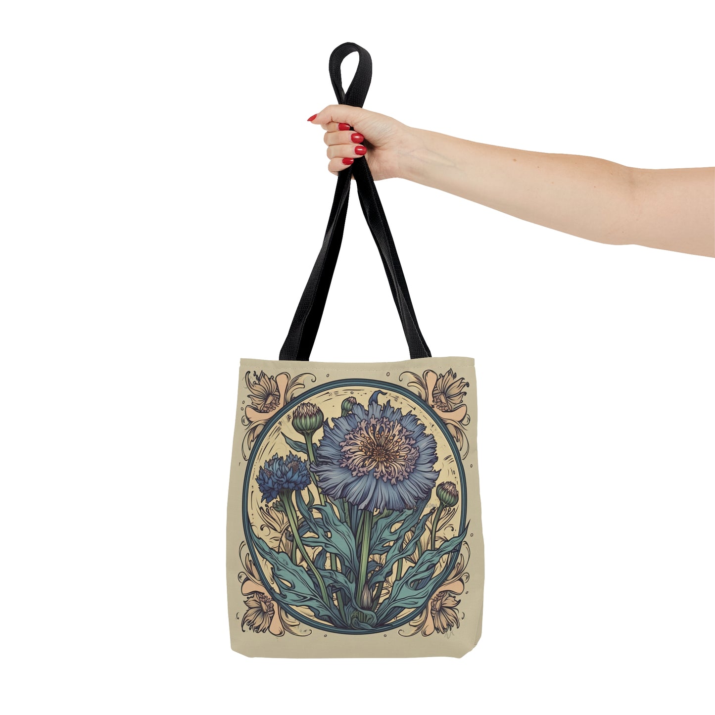 Art Nouveau Cornflower Tote Bag