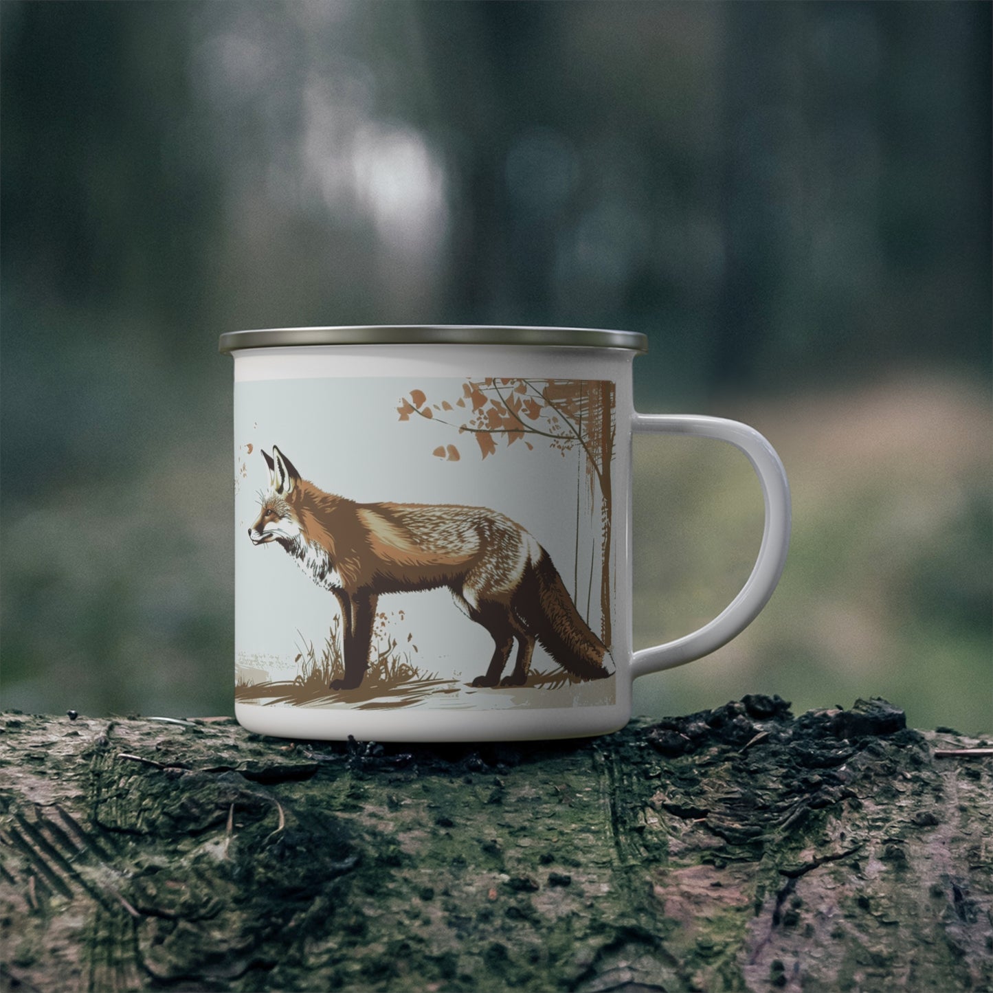 Vintage Vibes Fox Enamel Camping Mug