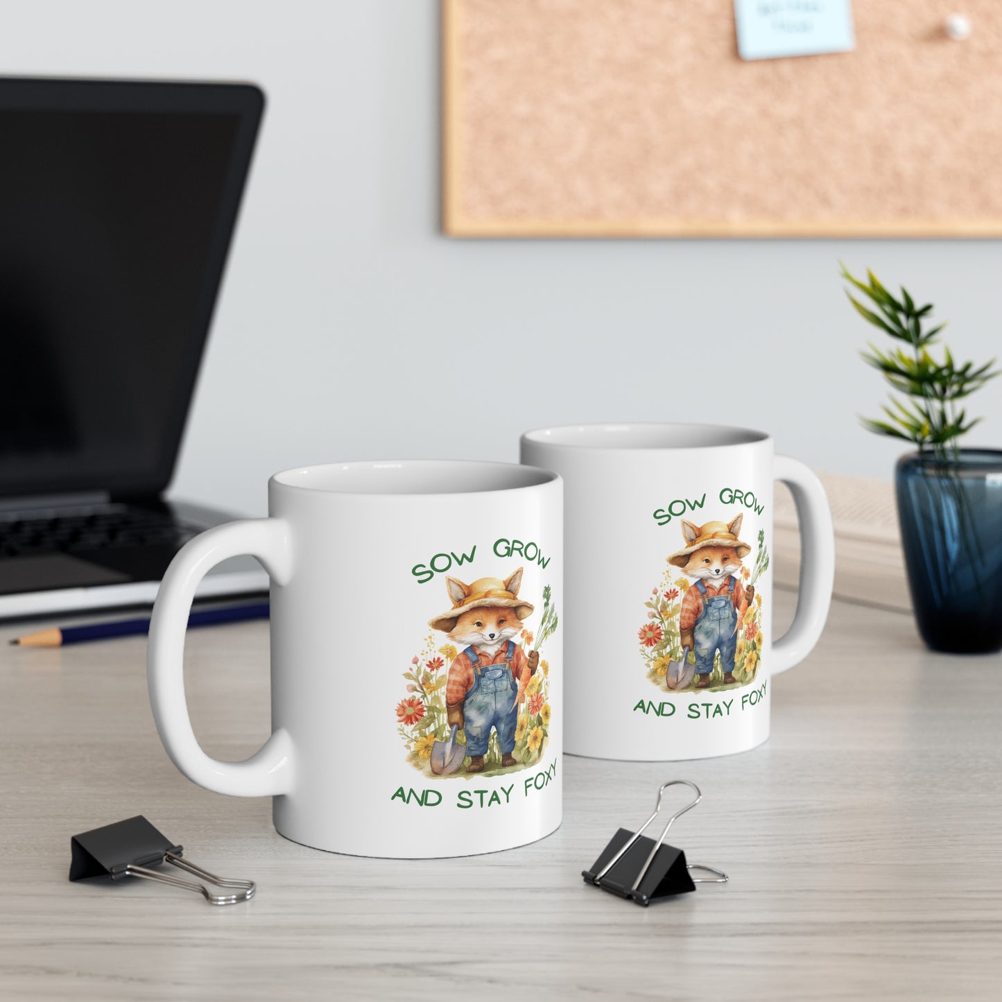 Sow, Grow and Stay Foxy Ceramic Mug