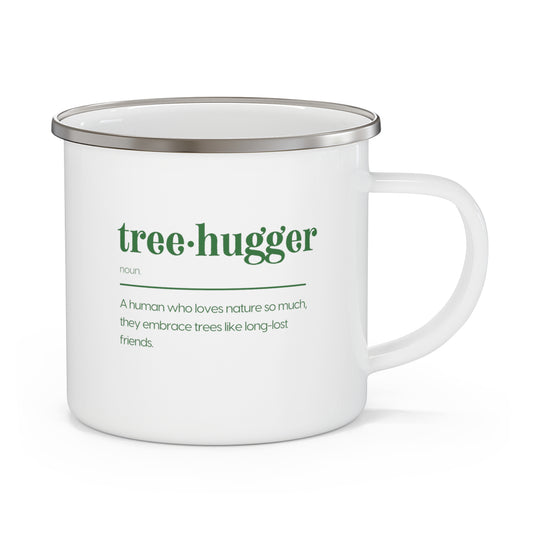 Tree Hugger Definition Enamel Camping Mug