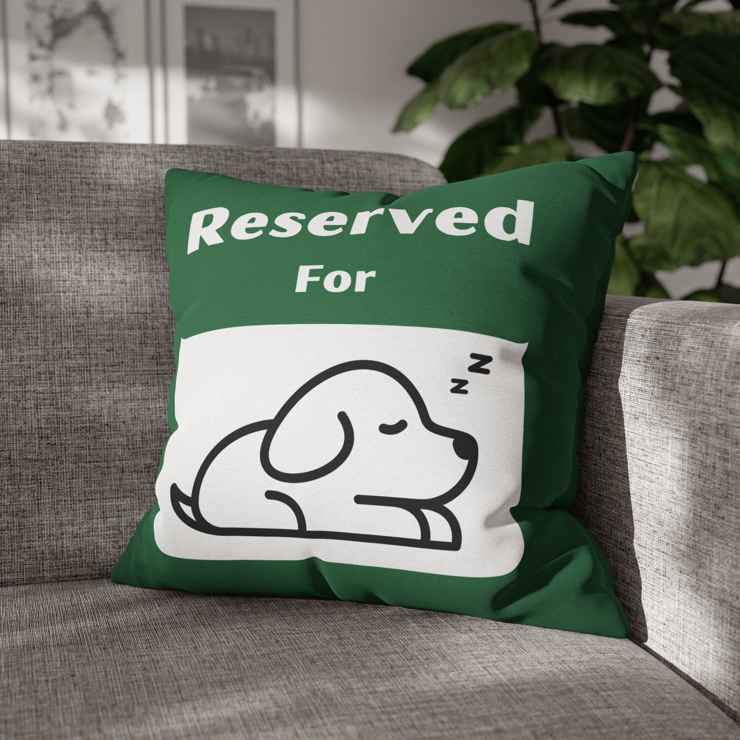 Reserved for Napping Dog Spun Polyester Square Pillow Case