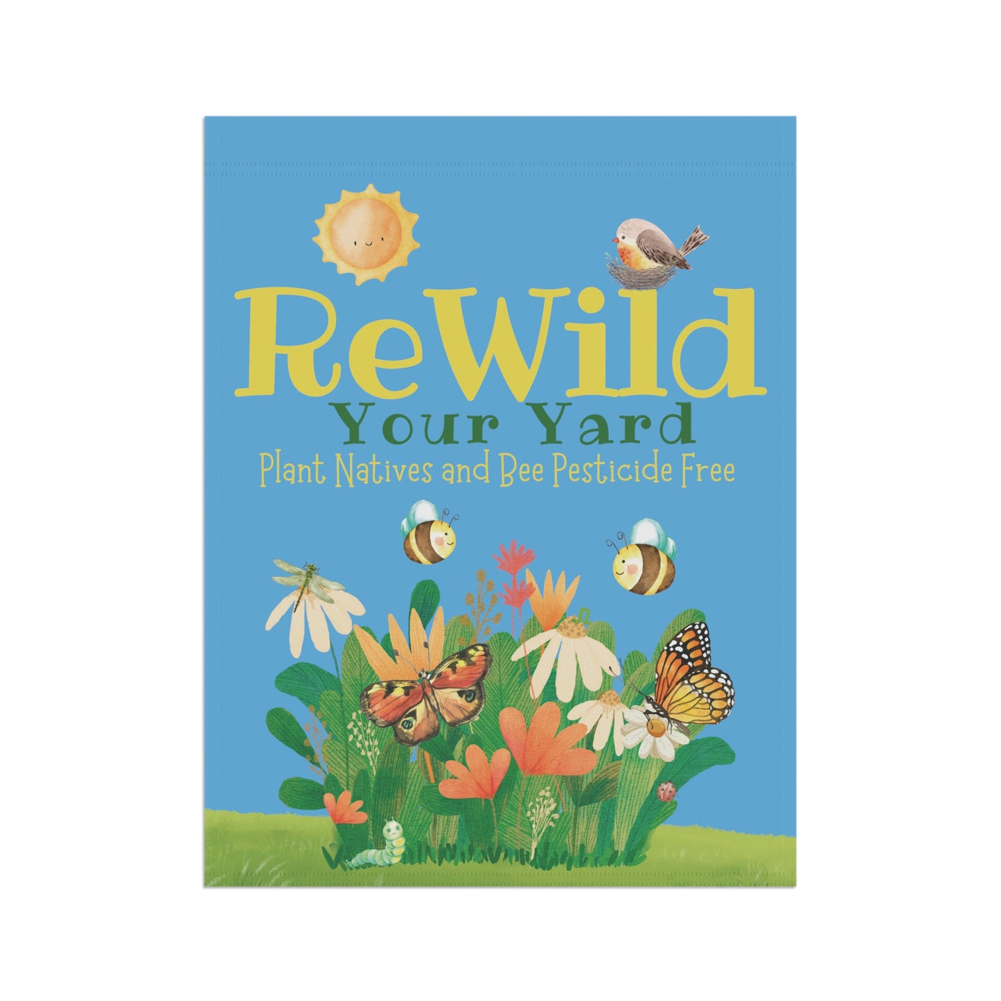 Rewild Your Yard Garden & House Banner