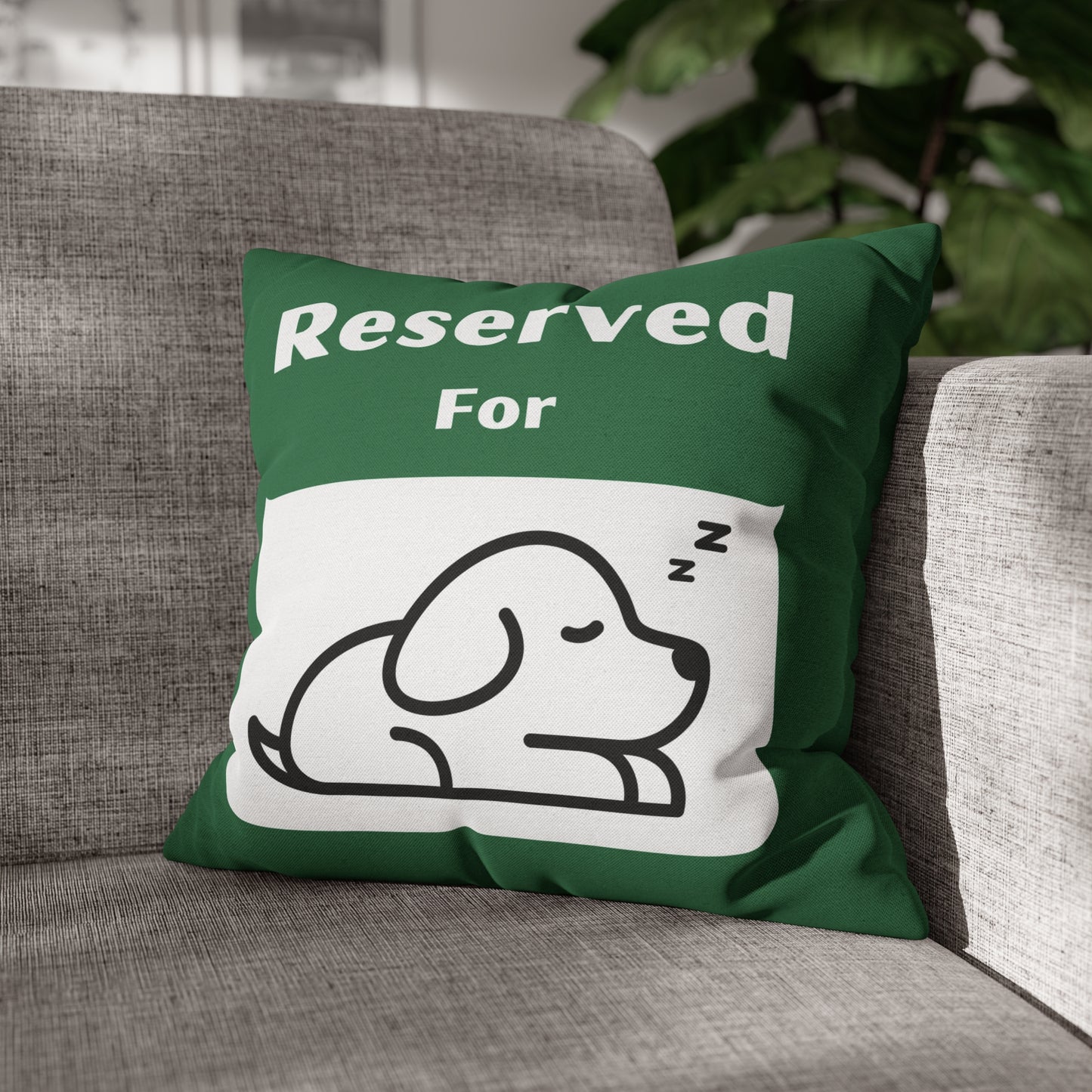 Reserved for Napping Dog Spun Polyester Square Pillow Case