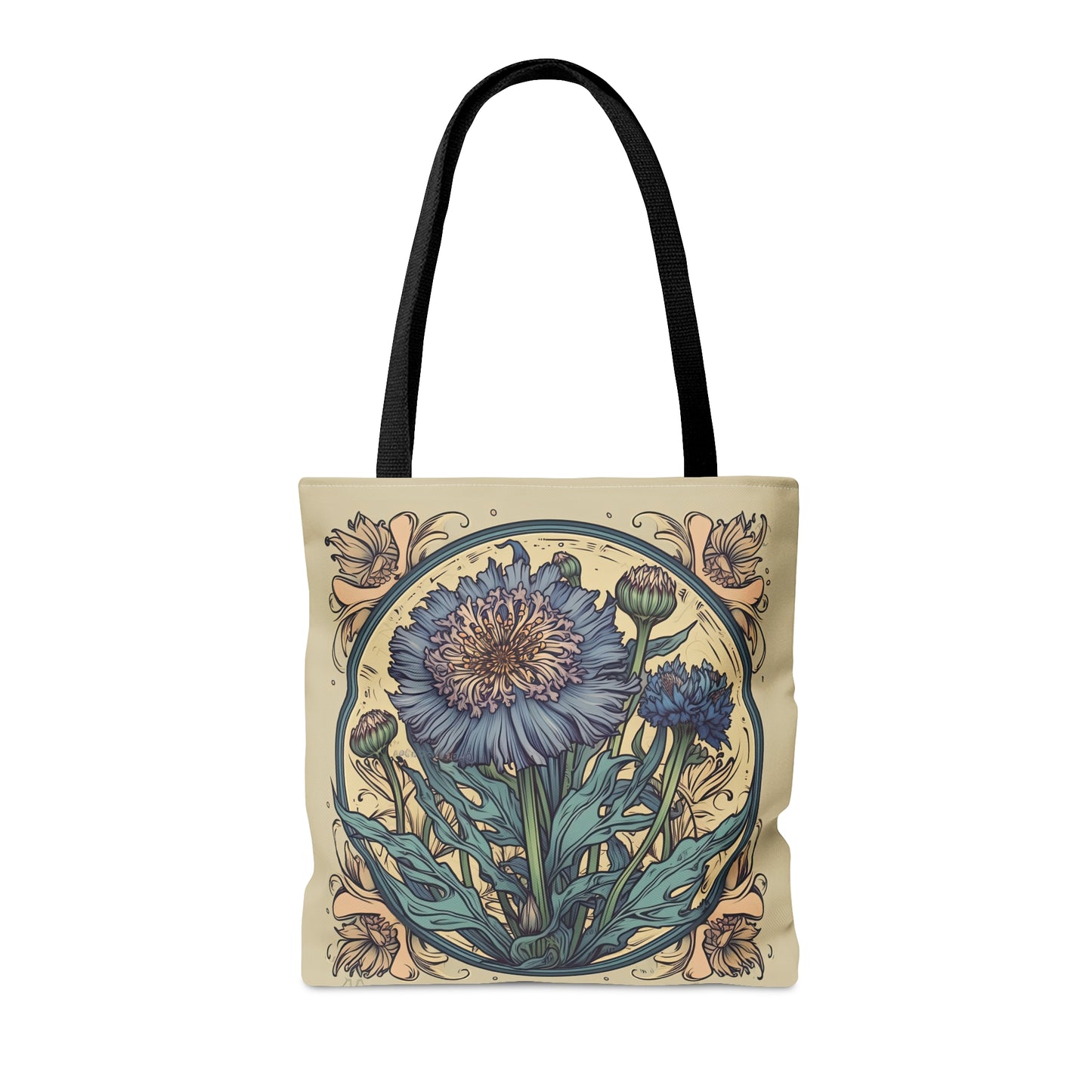 Art Nouveau Cornflower Tote Bag