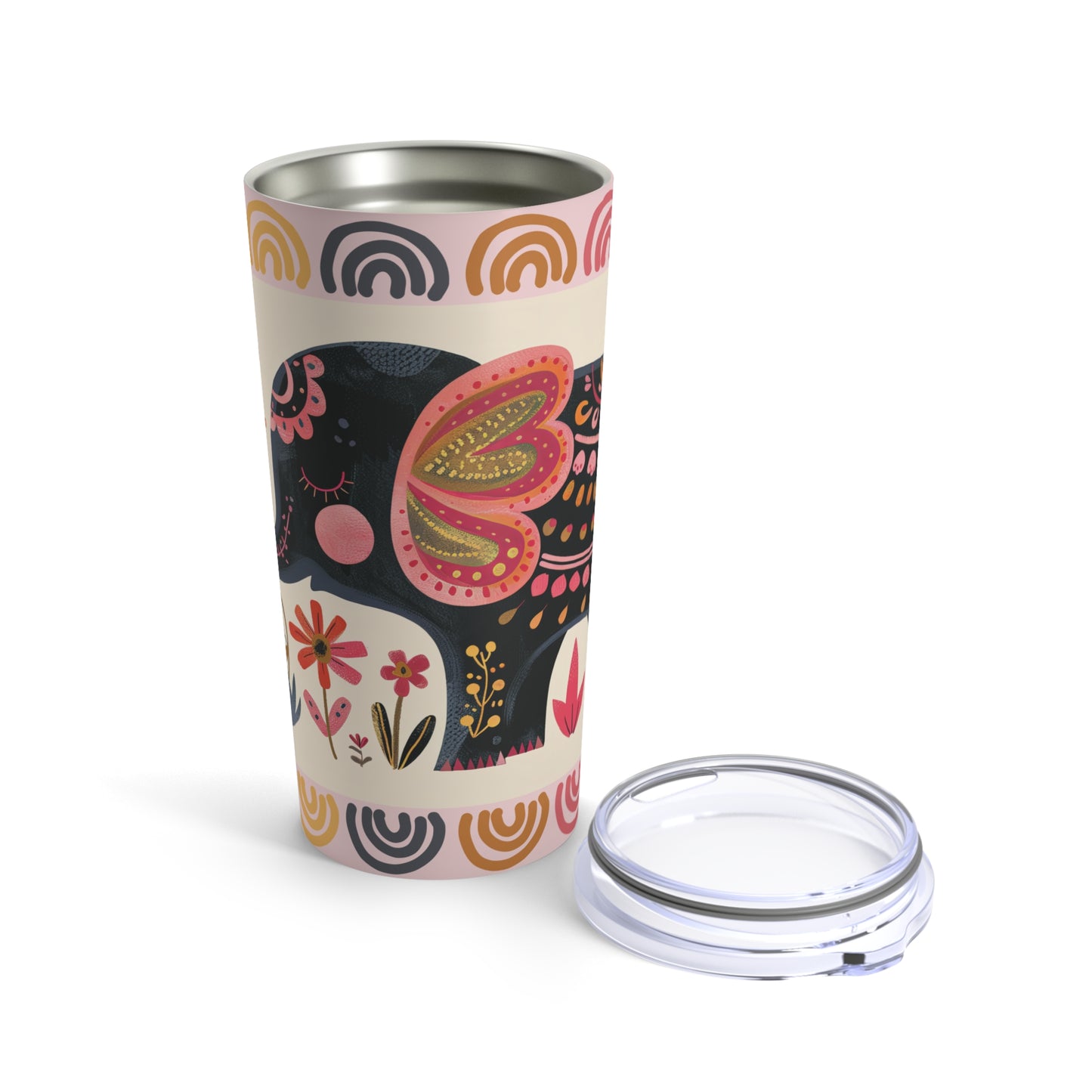 Super Cute Boho Elephant Tumbler 20oz