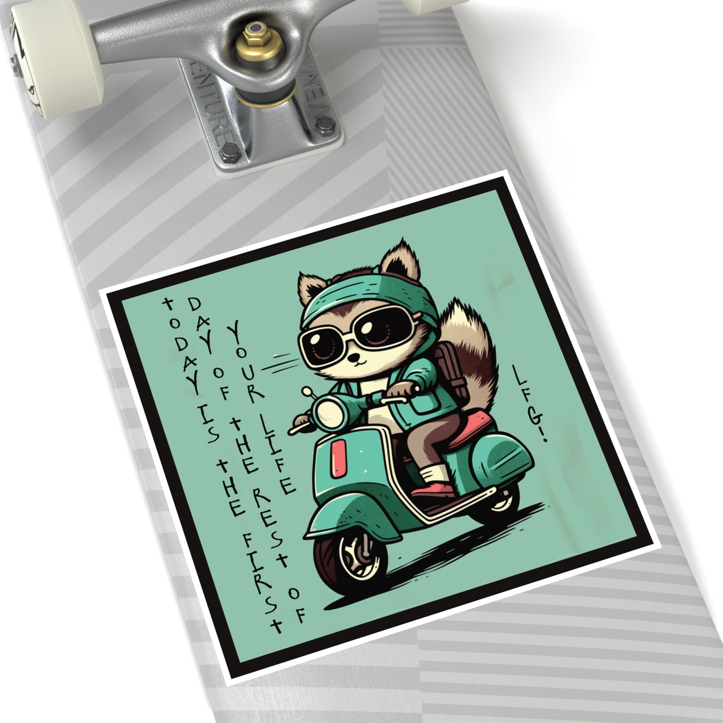 LFG! Raccoon Square Stickers, Indoor\Outdoor