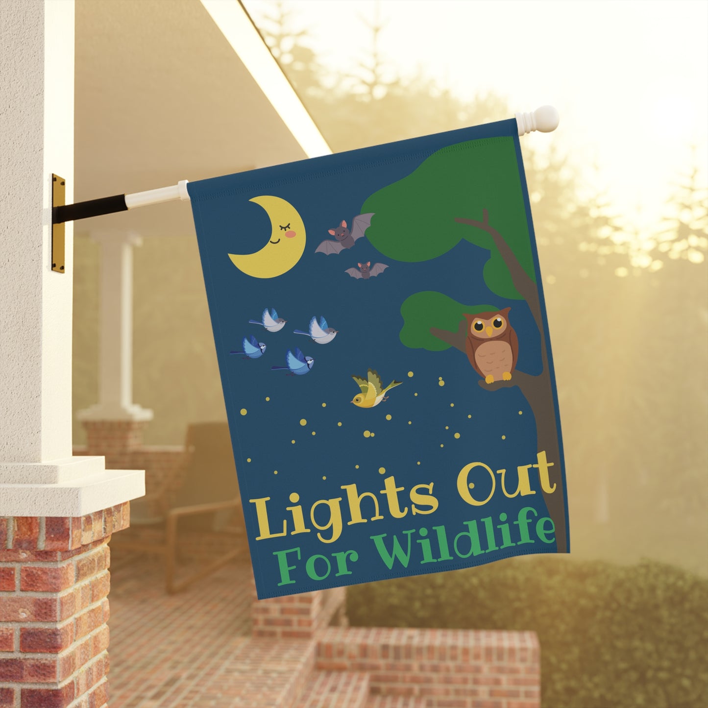 Lights Out For Wildlife Garden & House Banner