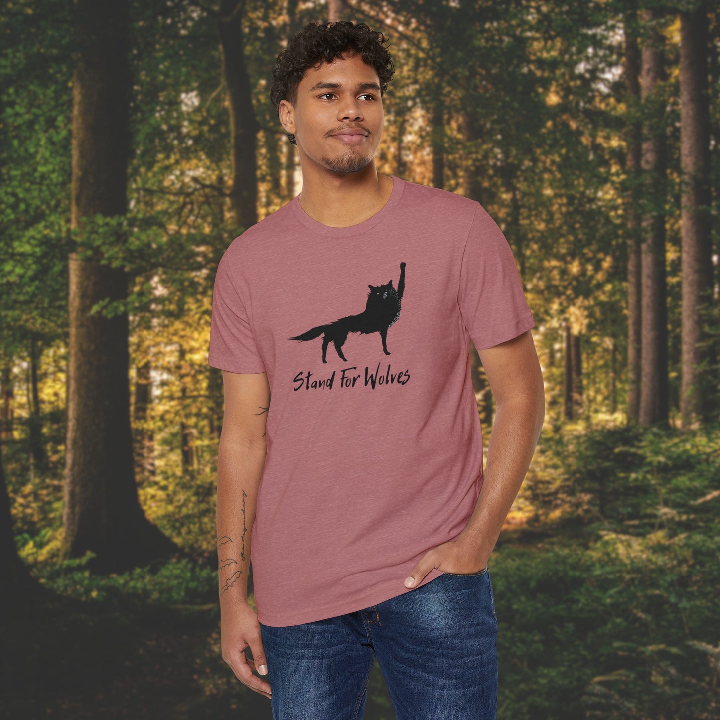 Stand for Wolves Beautiful Creature Eco-Friendly Unisex Recycled Poly/Organic Cotton T-Shirt