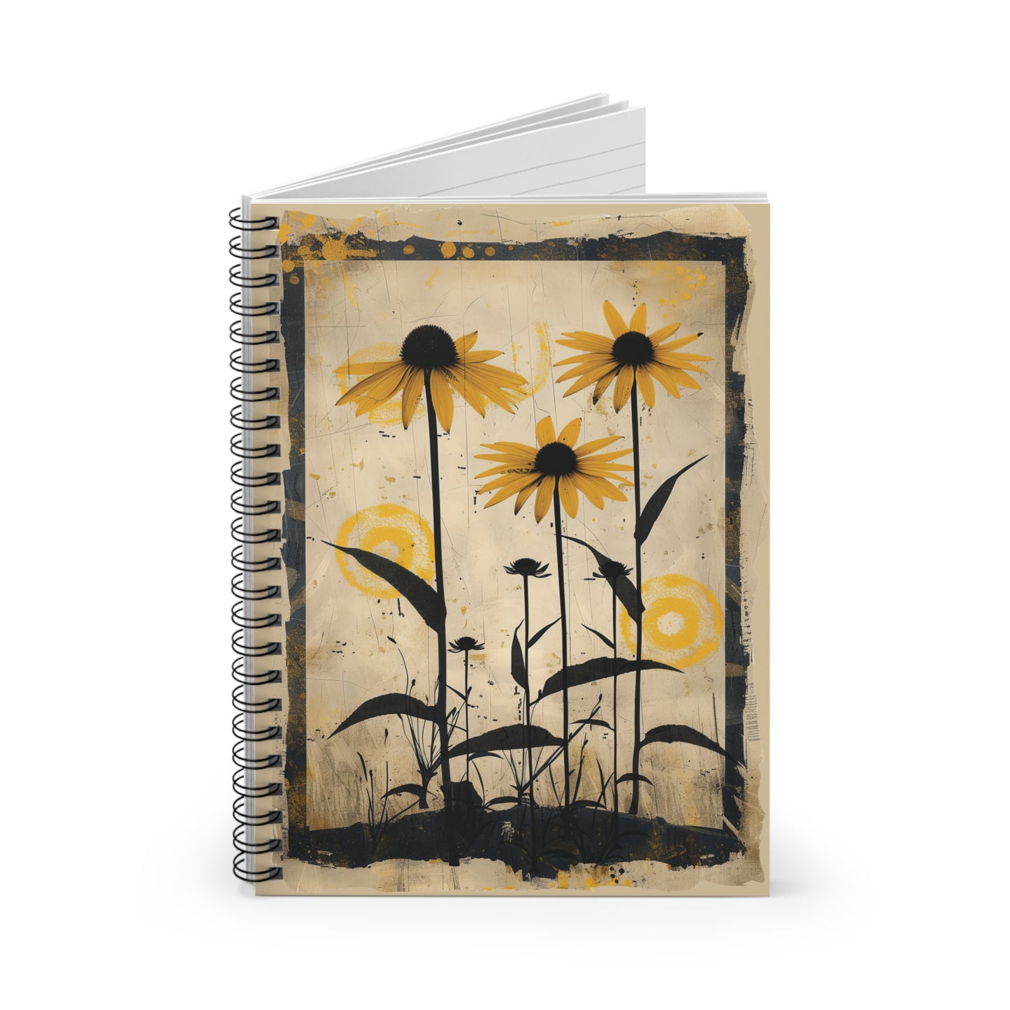 Rudbeckia Art Spiral Notebook - Ruled Line