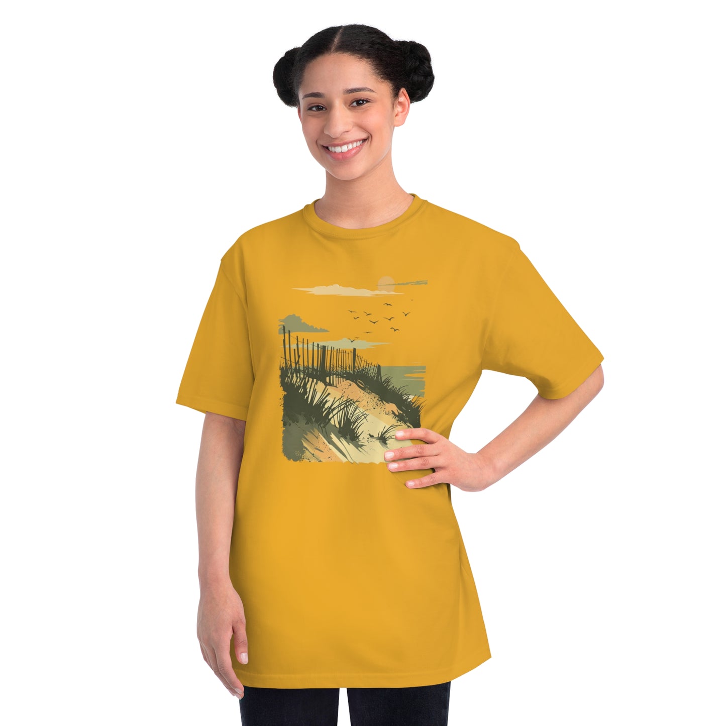 Vintage Beach Dunes Organic Unisex Classic T-Shirt