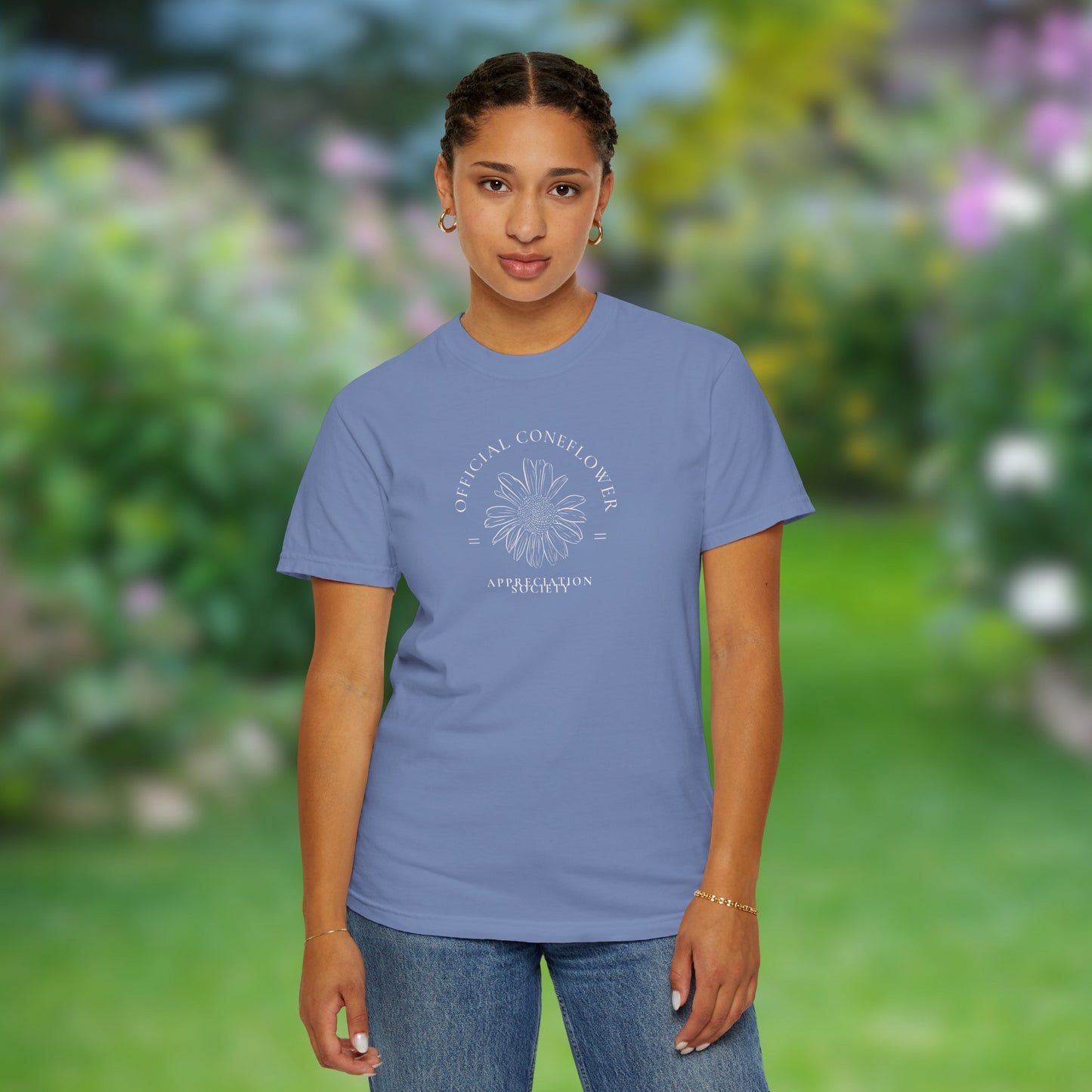 Official Coneflower Appreciation Society Unisex Garment-Dyed T-shirt