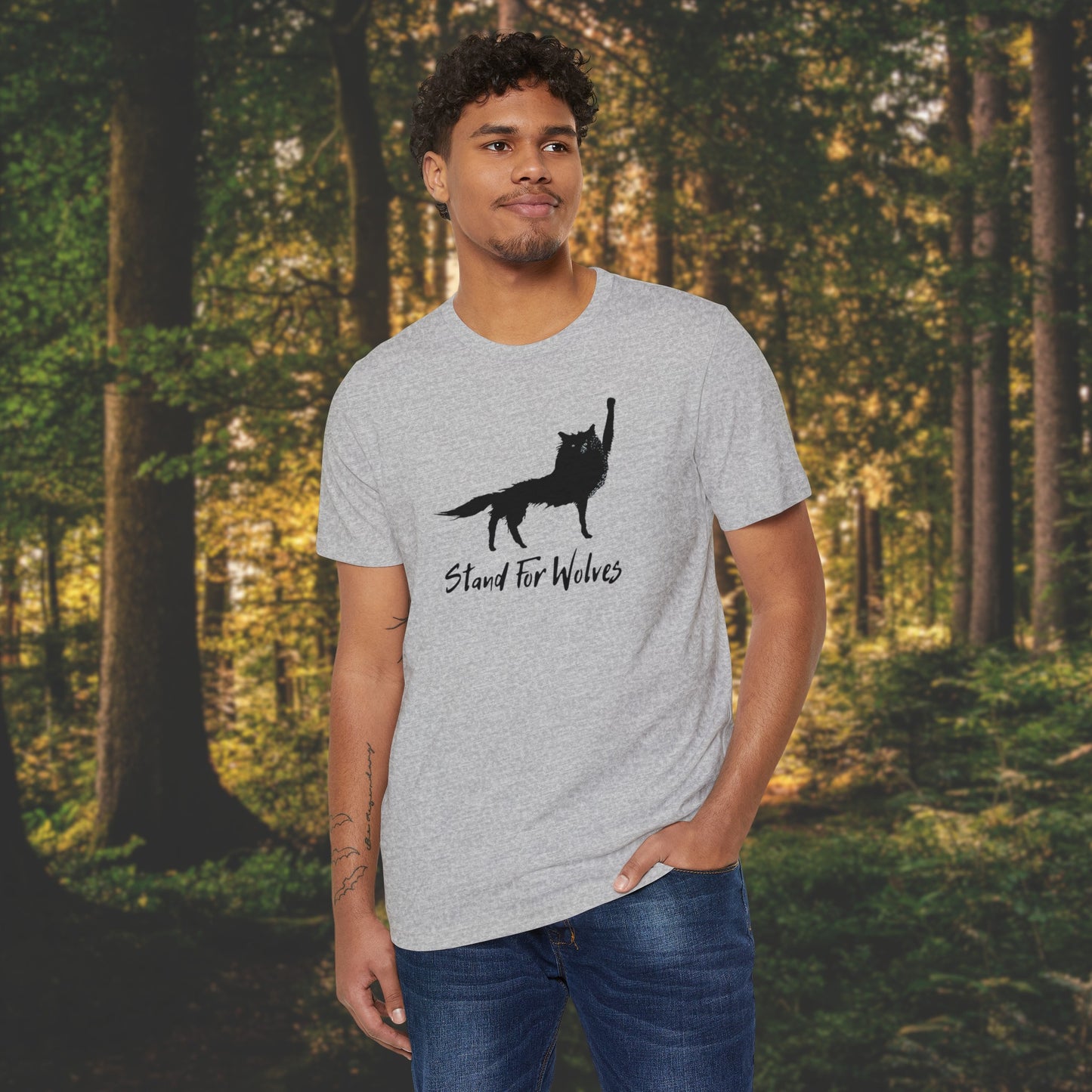 Stand for Wolves Beautiful Creature Eco-Friendly Unisex Recycled Poly/Organic Cotton T-Shirt