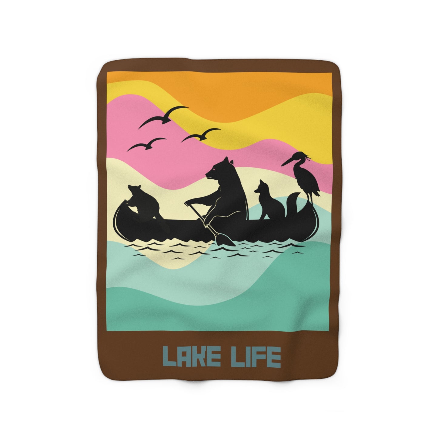 Lake Life Sherpa Fleece Blanket