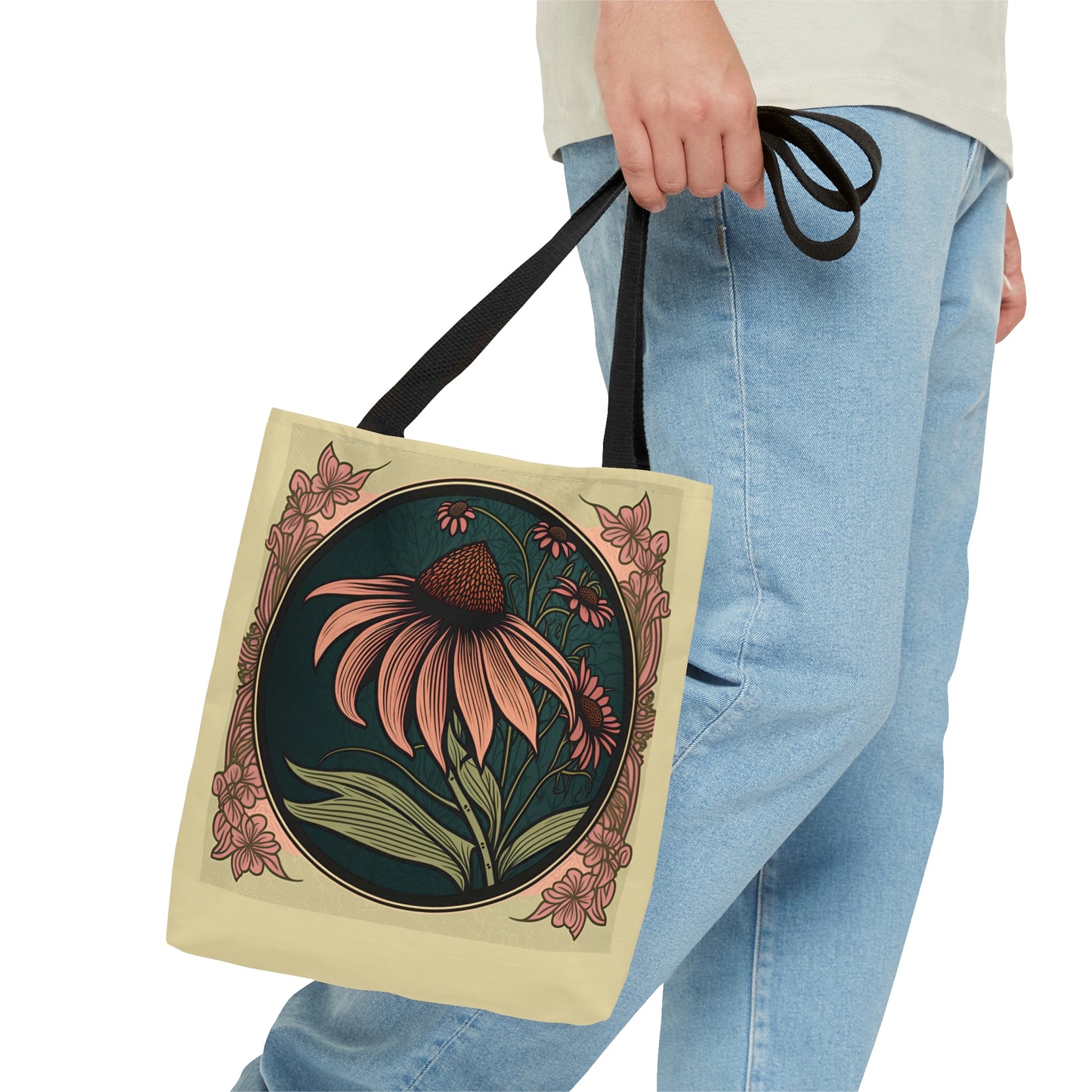 Art Nouveau Coneflower Tote Bag