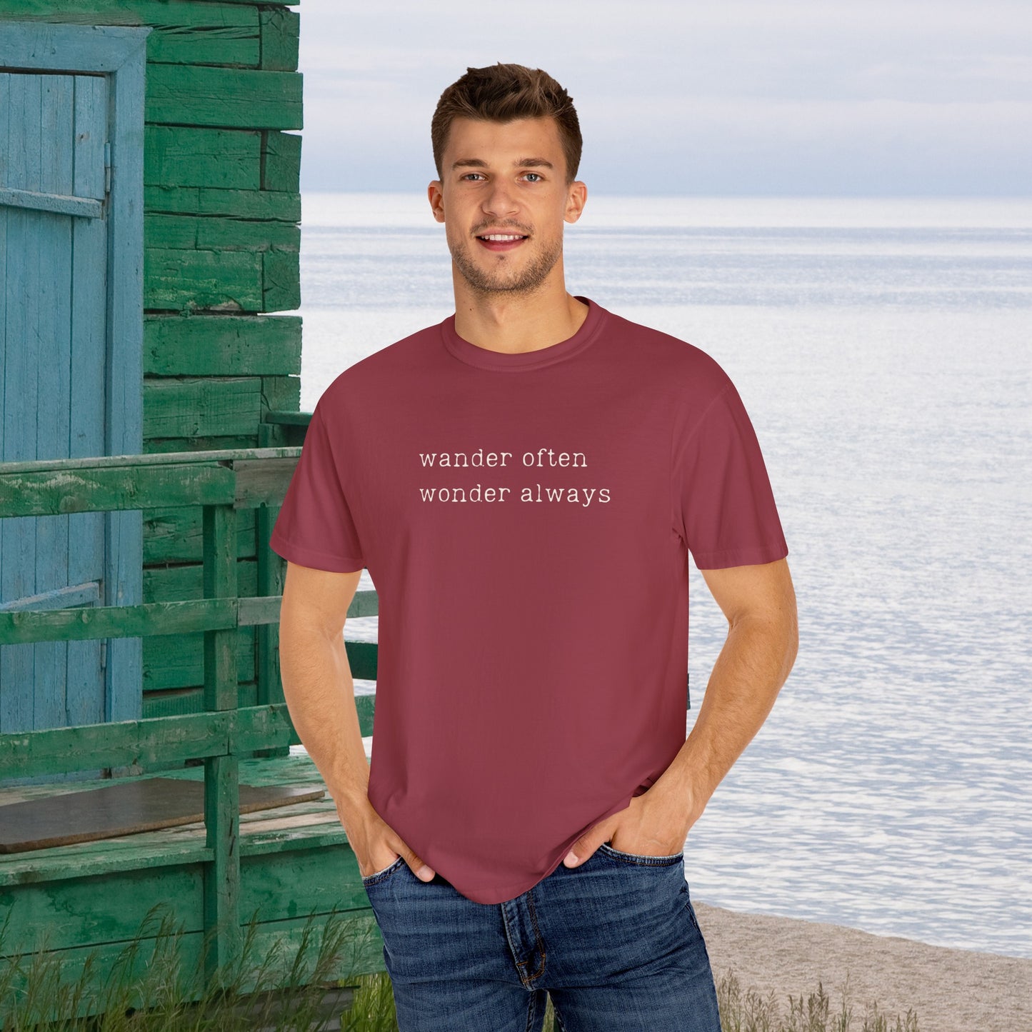 wander often wonder always Unisex Garment-Dyed T-shirt