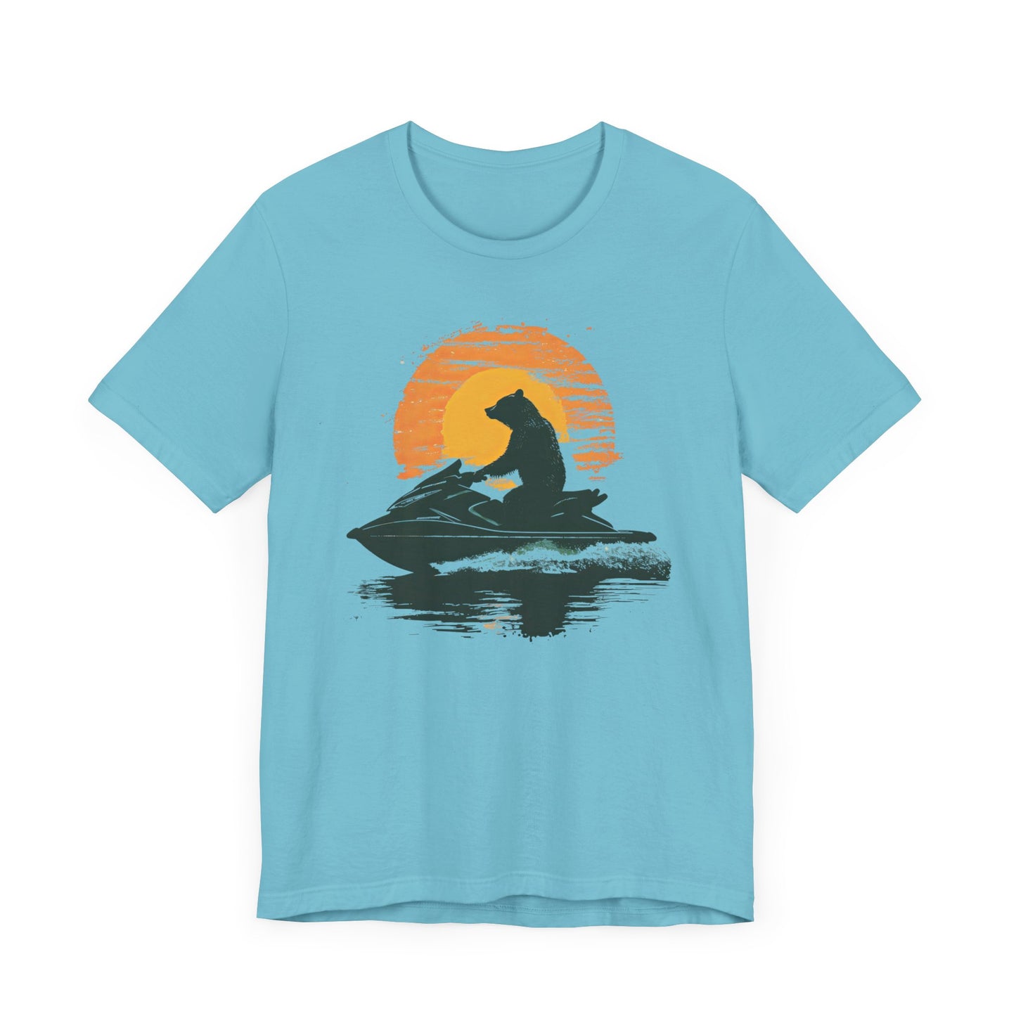 JetSki Bear Unisex Jersey Short Sleeve Tee