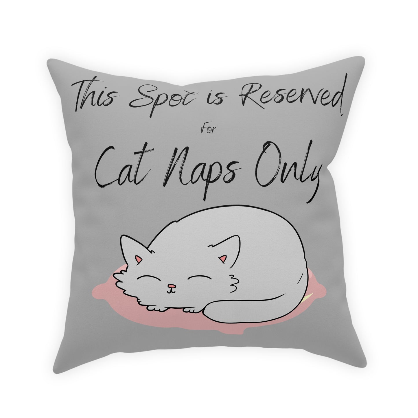 This Spot is Reserved for Cat Naps Only Broadcloth Pillow