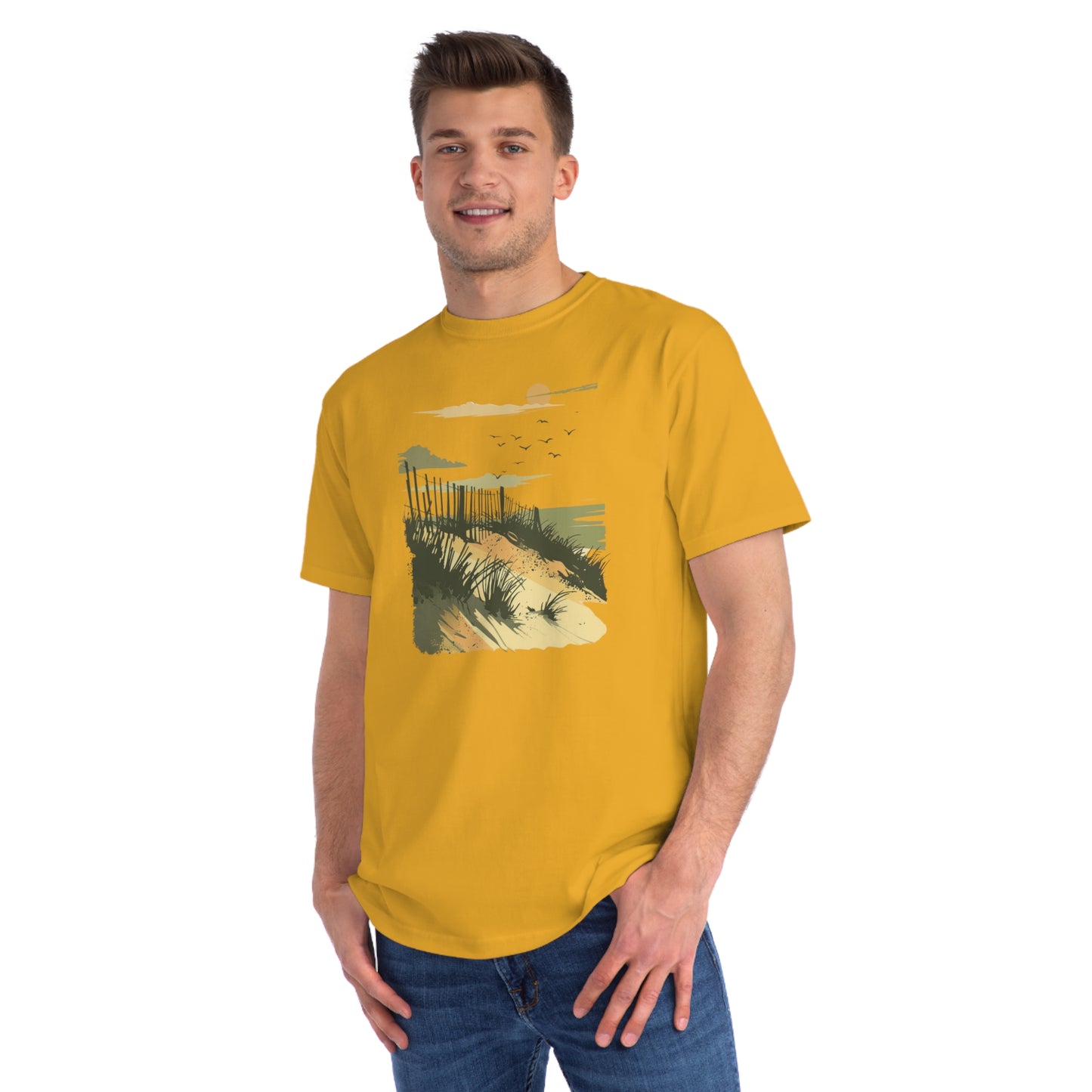 Vintage Beach Dunes Organic Unisex Classic T-Shirt