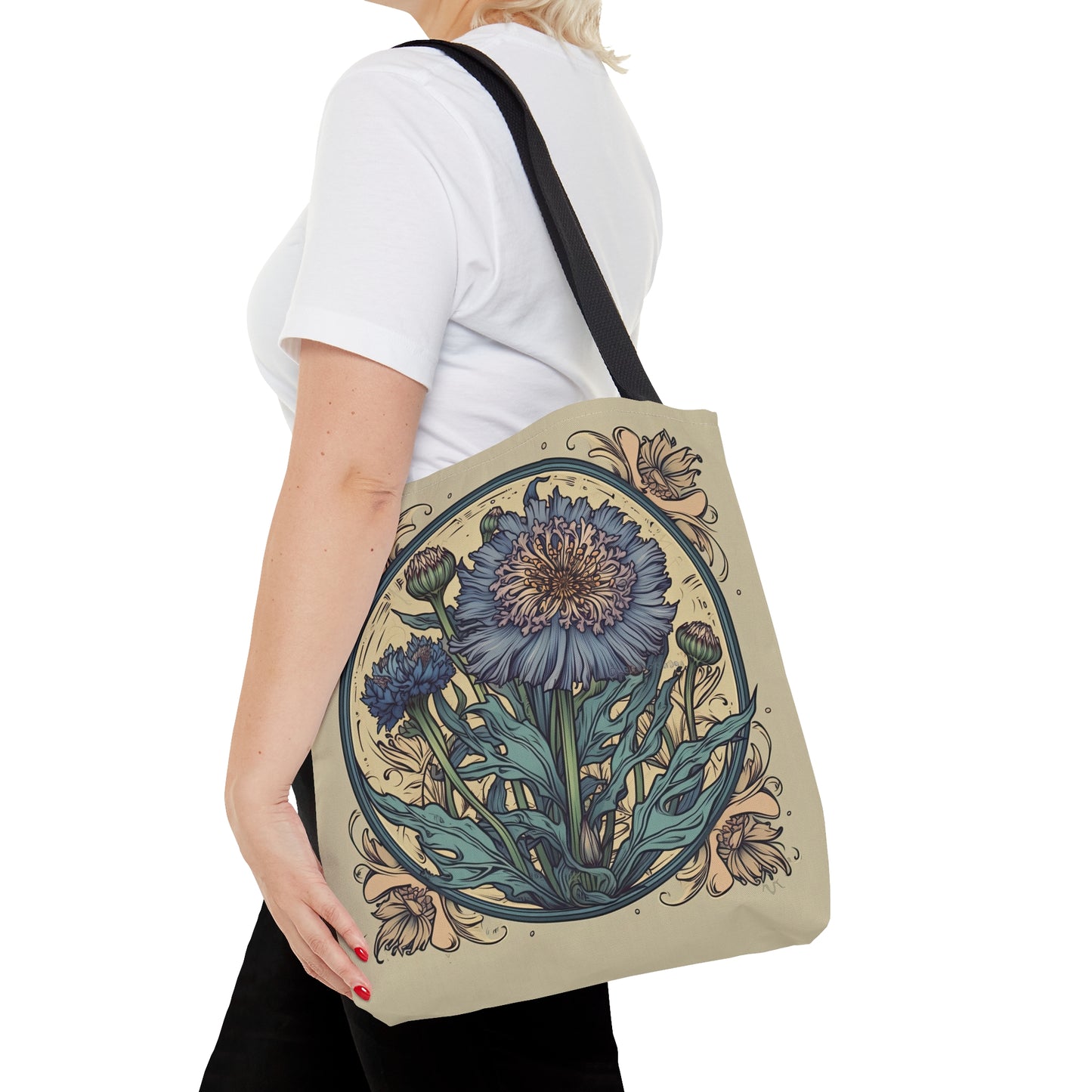 Art Nouveau Cornflower Tote Bag