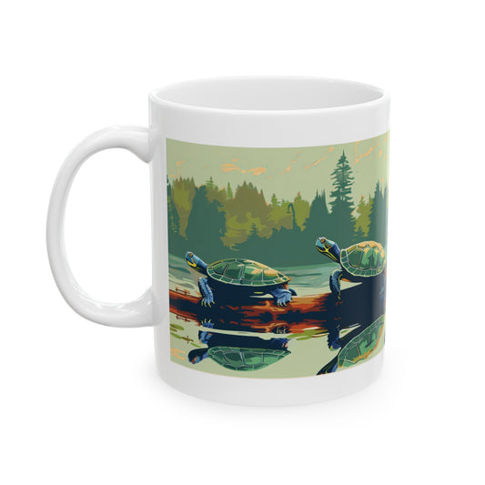 Lake Life Turtles Ceramic Mug, (11oz, 15oz)