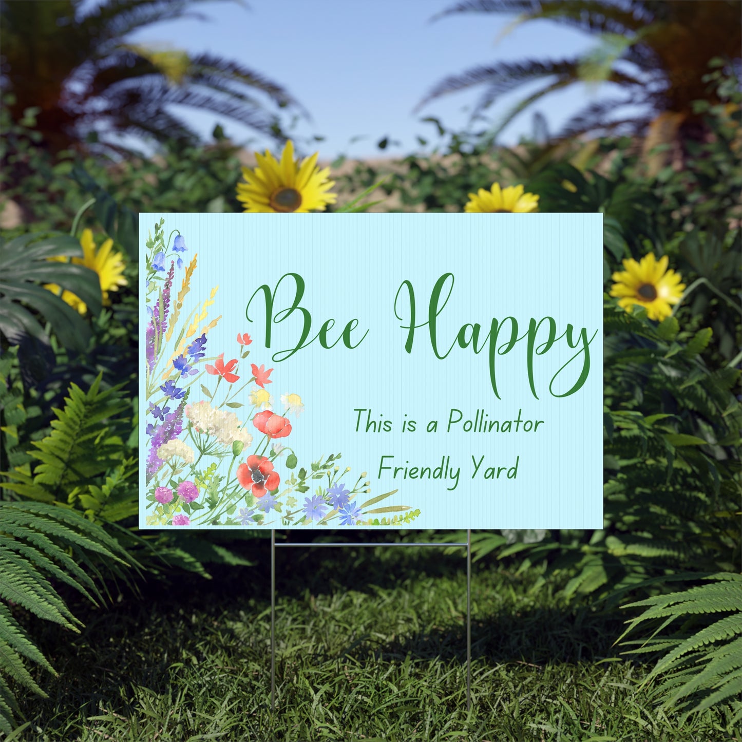 Bee Happy Yard Sign